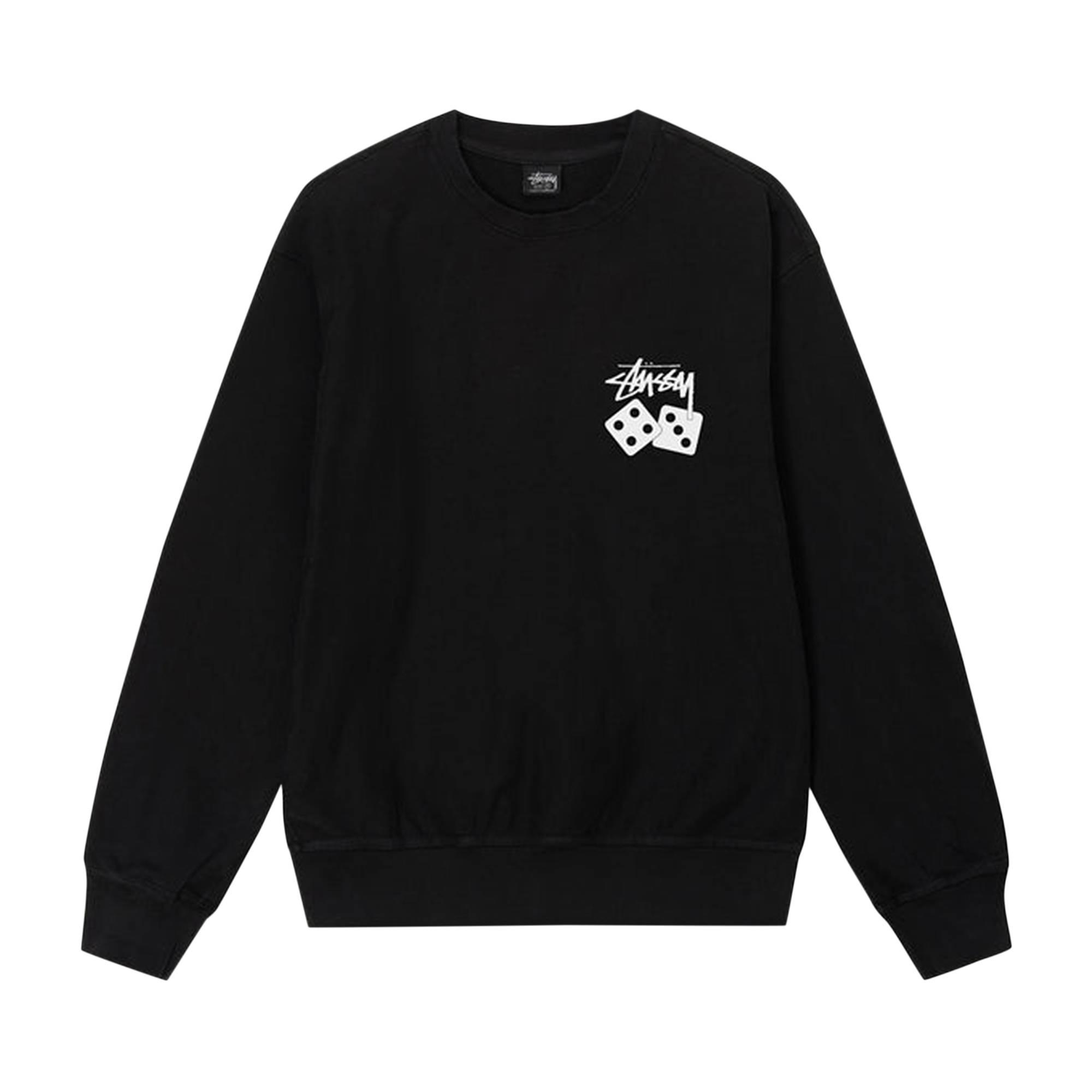 Stussy Dice Pigment Dyed Crew 'black' for Men | Lyst