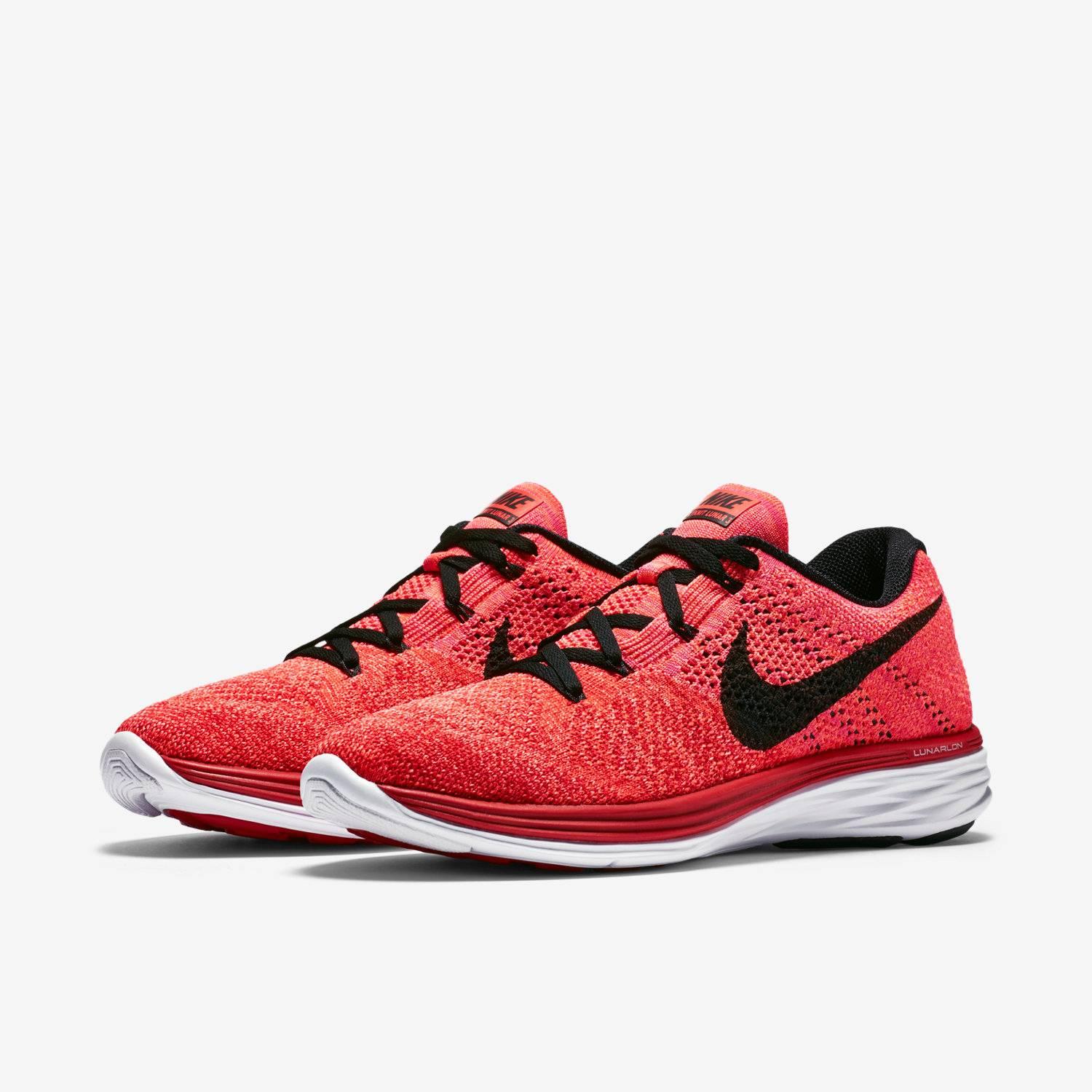 Nike Flyknit Lunar 3 in Red for Men | Lyst