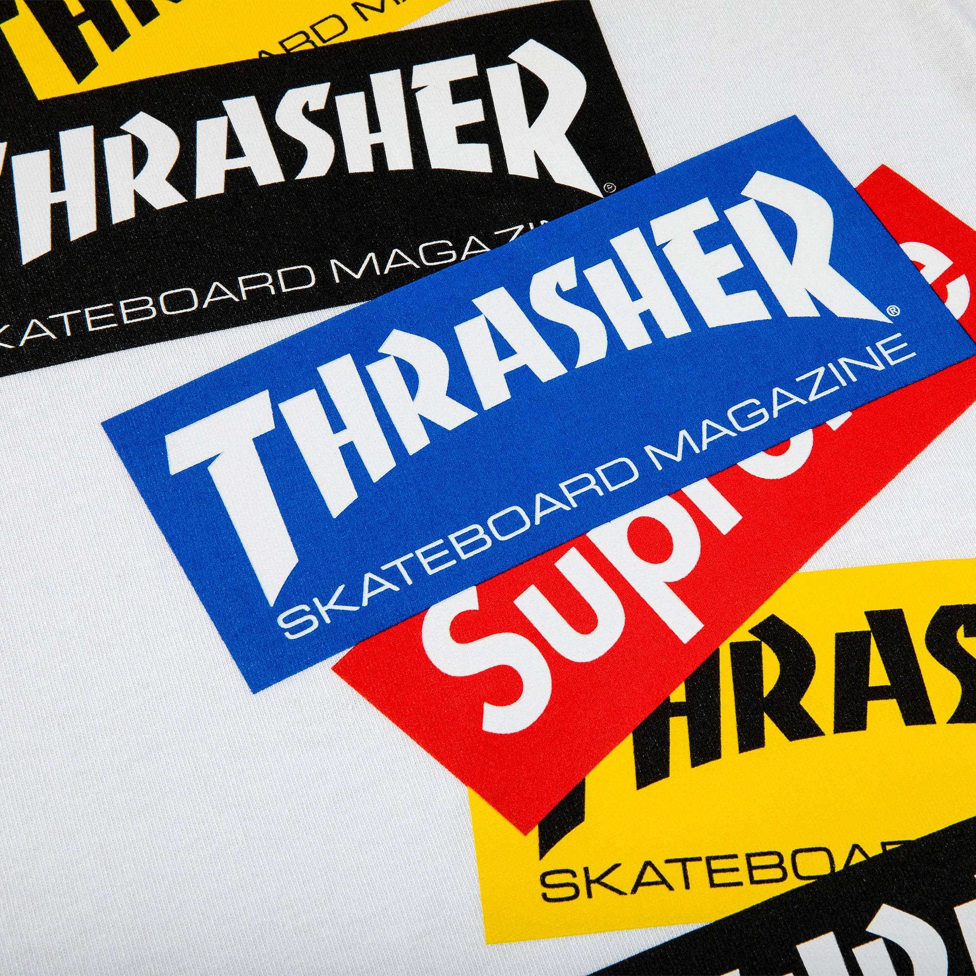 Supreme X Thrasher Multi Logo Long-sleeve Tee 'white' for Men | Lyst