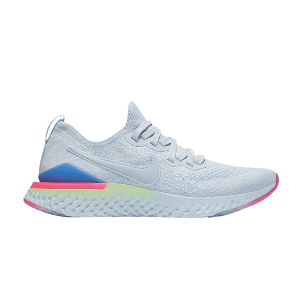nike epic react flyknit 2 light blue