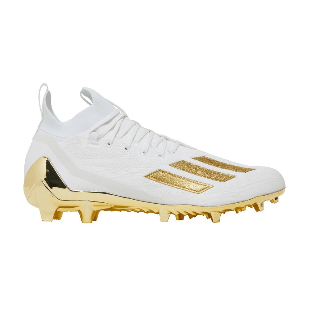 adidas Adizero Cleats Primeknit 'white Gold Metallic' for Men | Lyst
