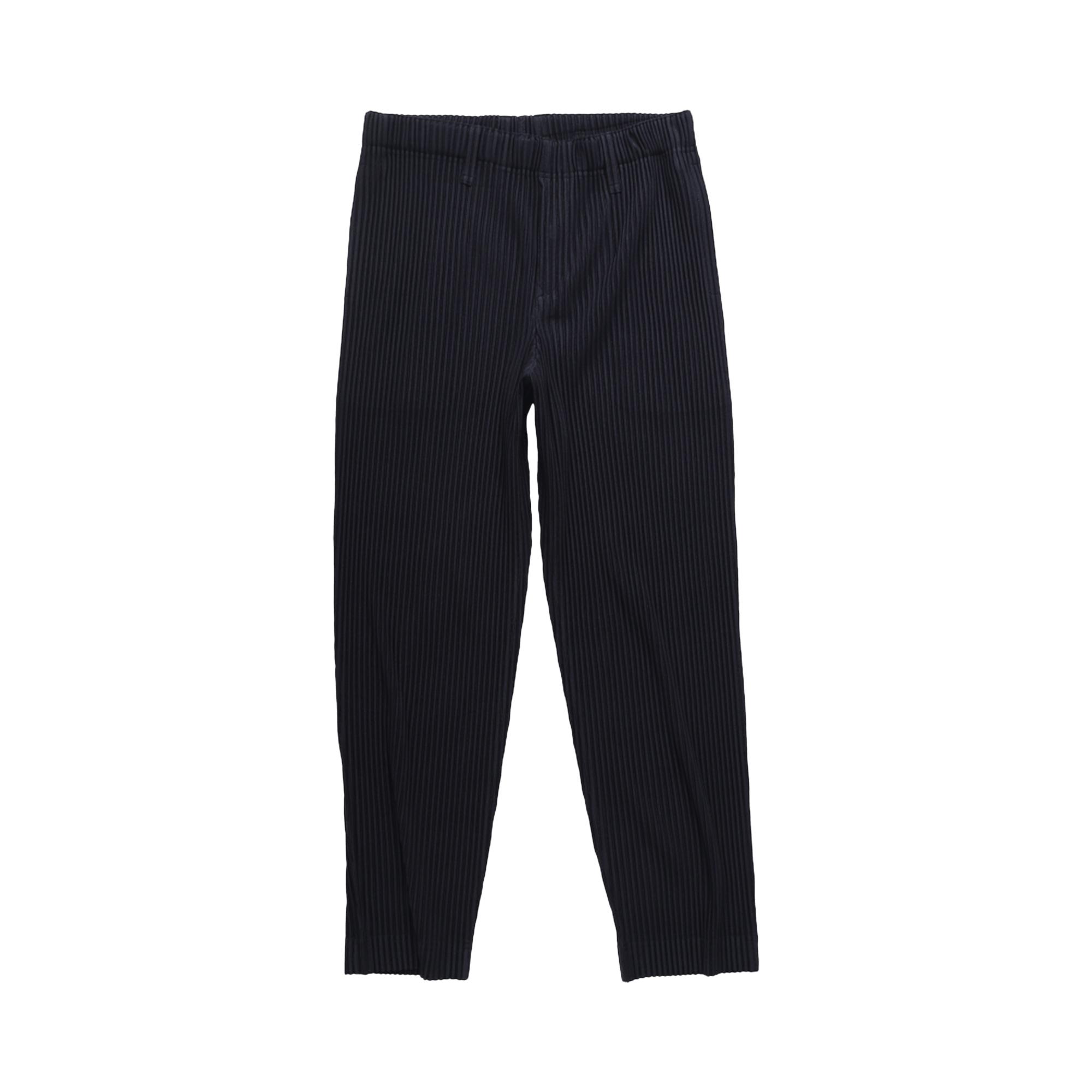 Homme Plissé Issey Miyake Basic Pleated Pants 'navy' in Blue for Men | Lyst