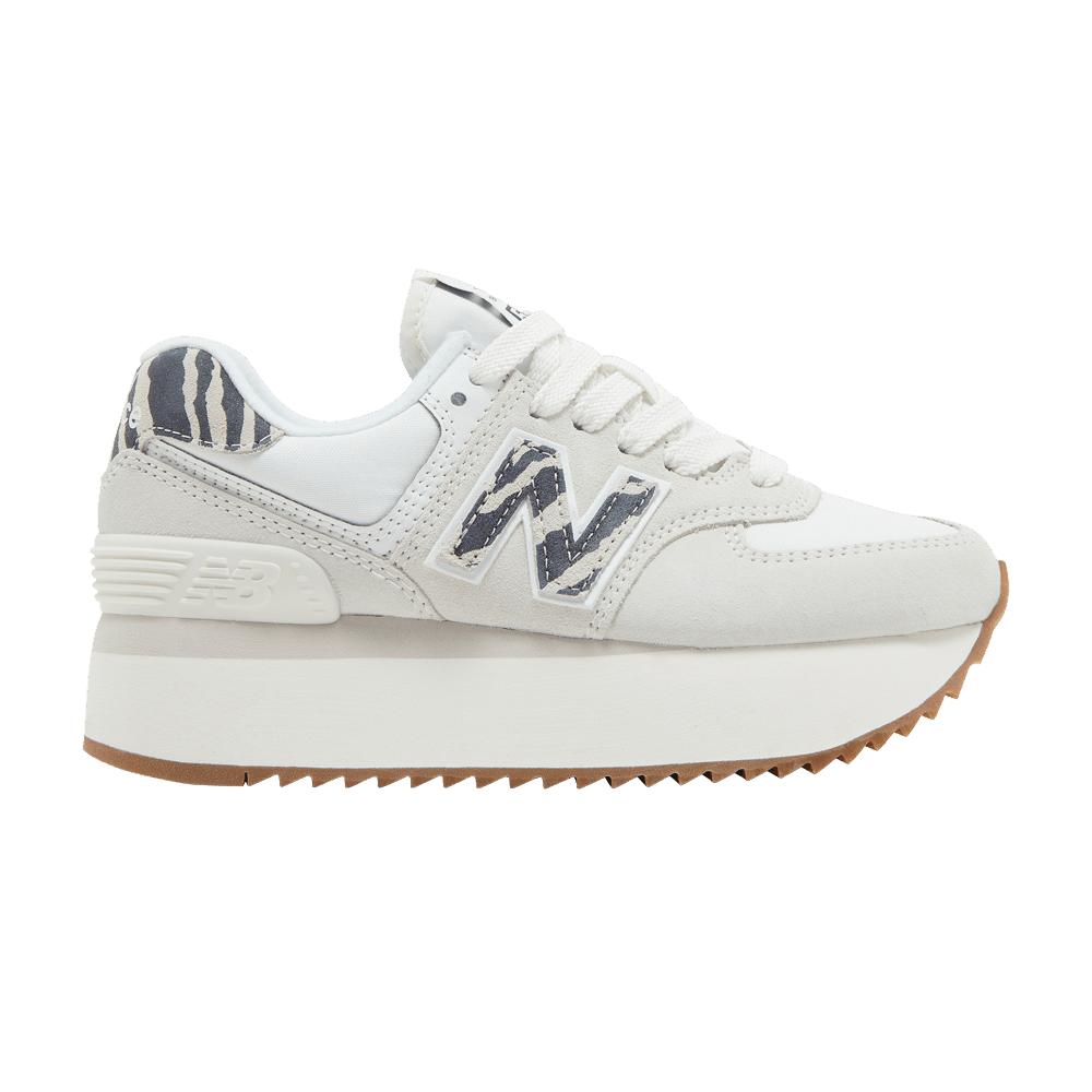 New Balance 574+ 'sea Salt Animal Print' in Gray Lyst