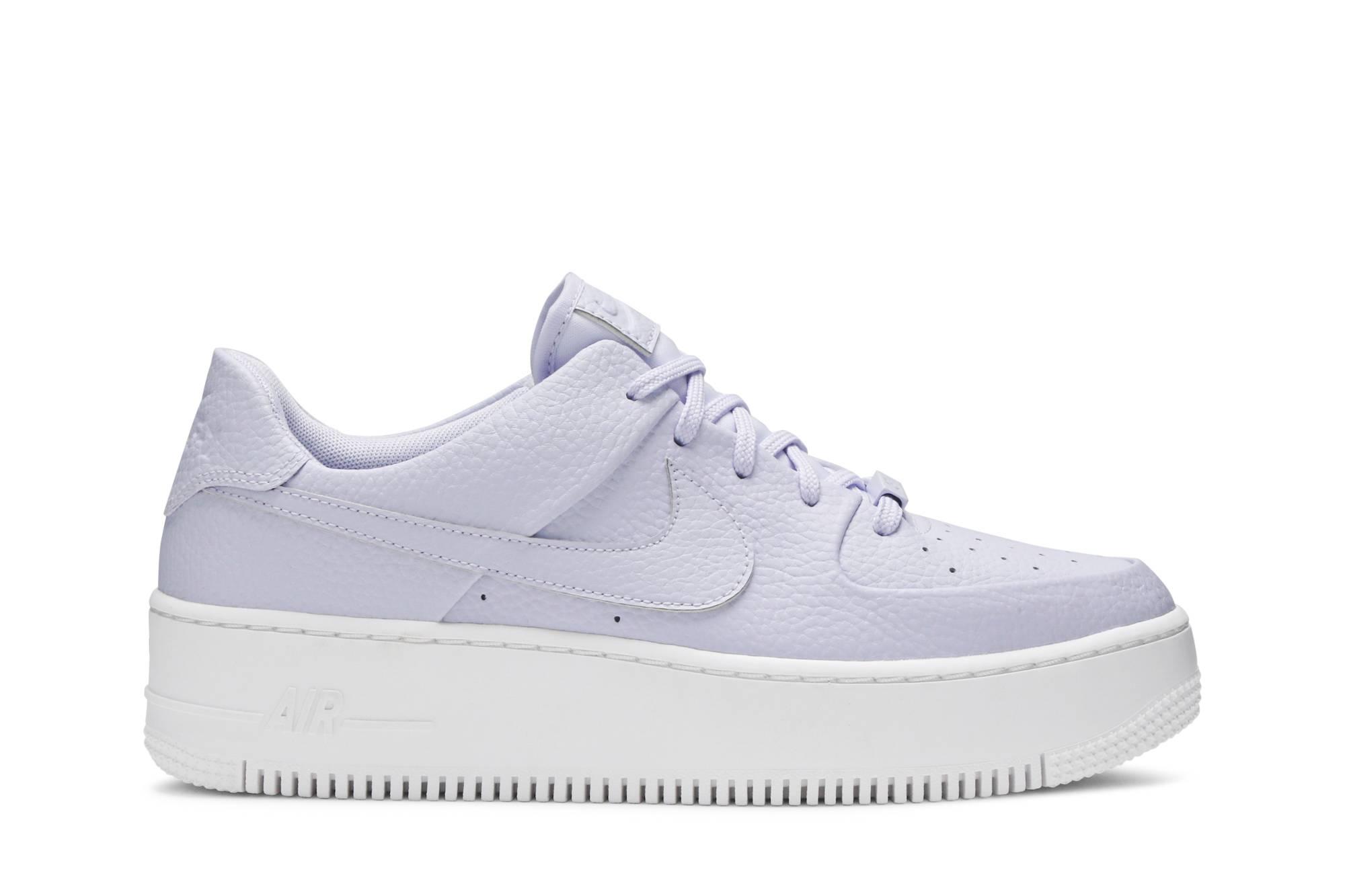 nike air force 1 sage trainers violet mist irridescent