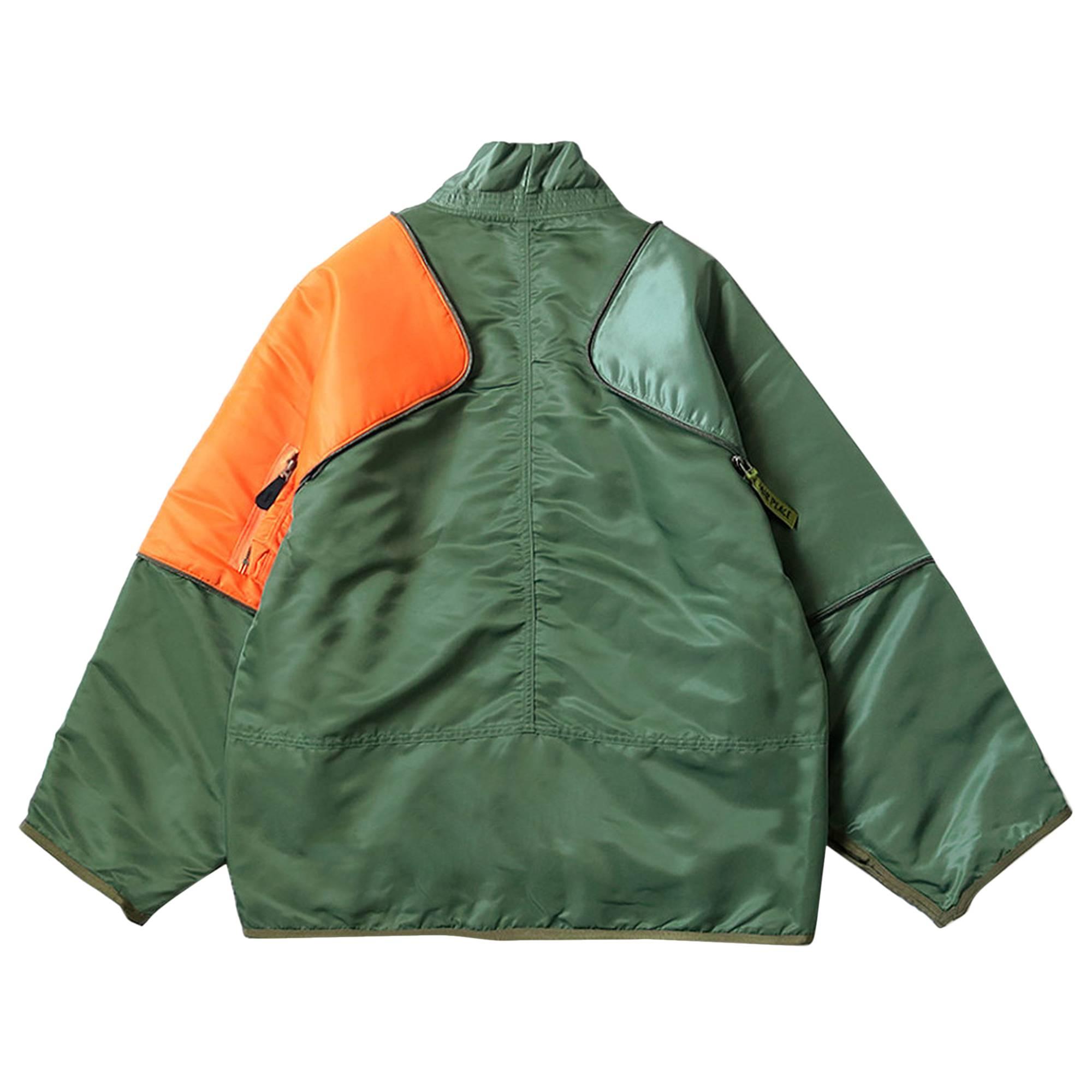 Kapital Ma-1 Nylon Kesa Sham Bomber Jacket 'khaki' in Green for