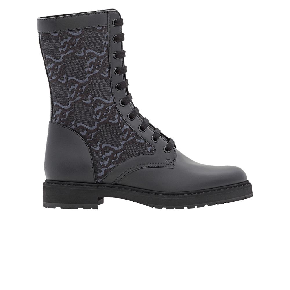 Fendi Leather Biker Boot 'black' Lyst