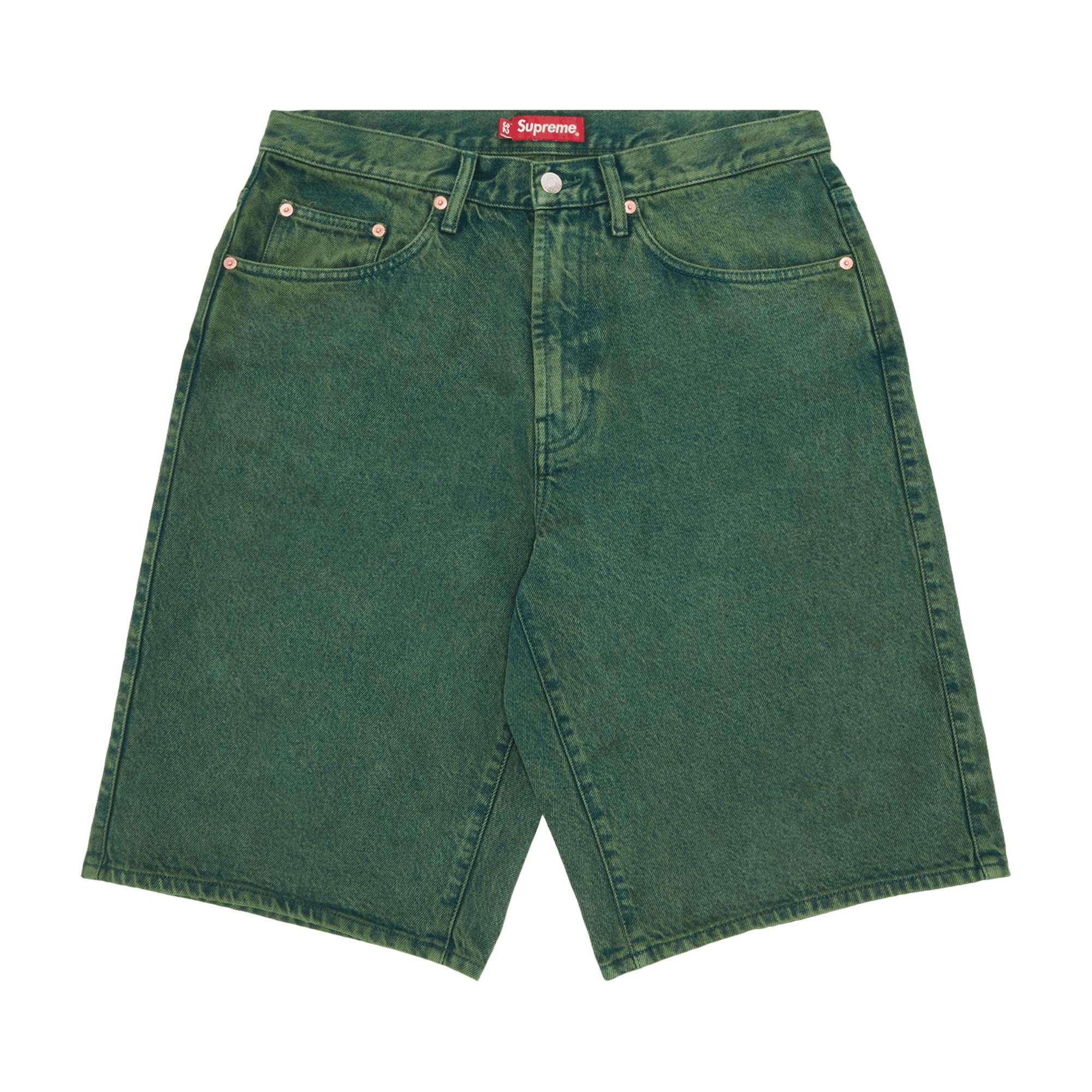 23SS Supreme Baggy Denim Short Green 30
