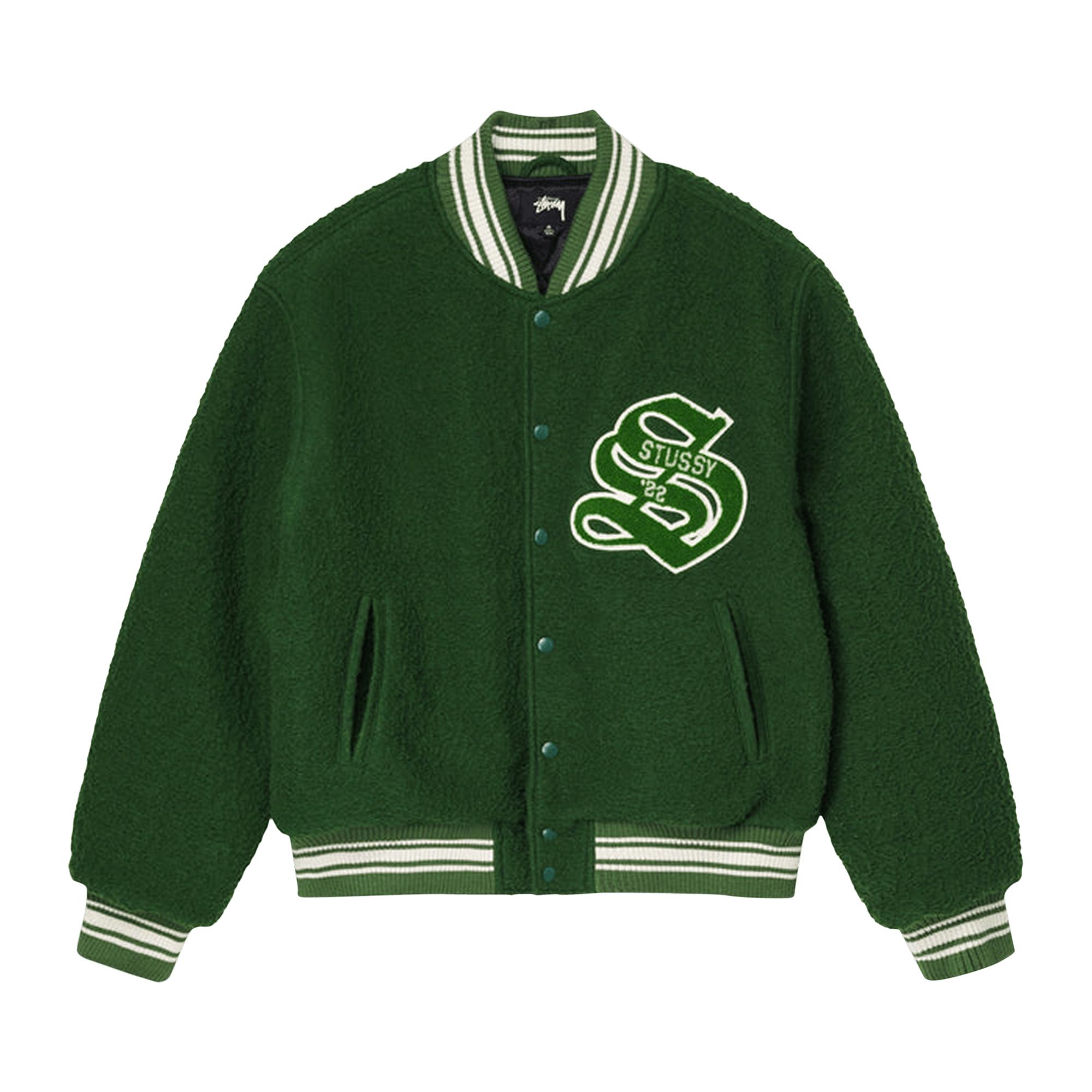 Stussy Casentino Wool Varsity Jacket 'green' for Men | Lyst