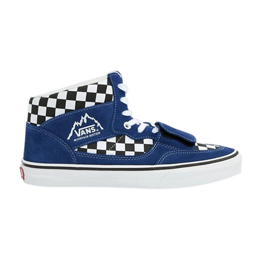 blue black checkered vans