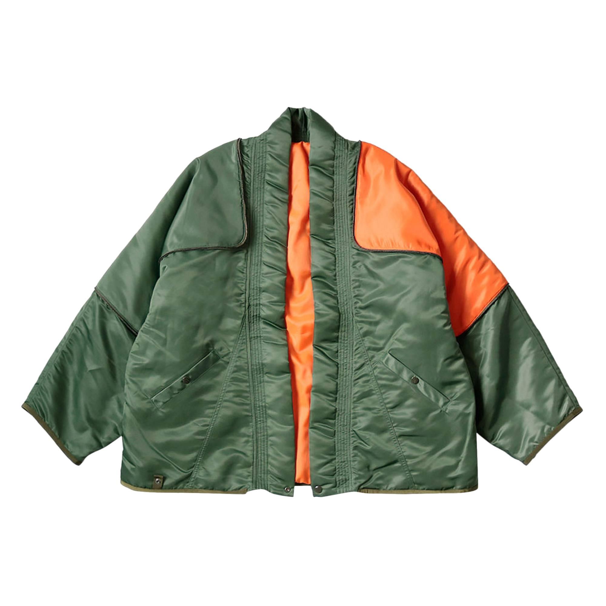 Kapital Ma-1 Nylon Kesa Sham Bomber Jacket 'khaki' in Green for