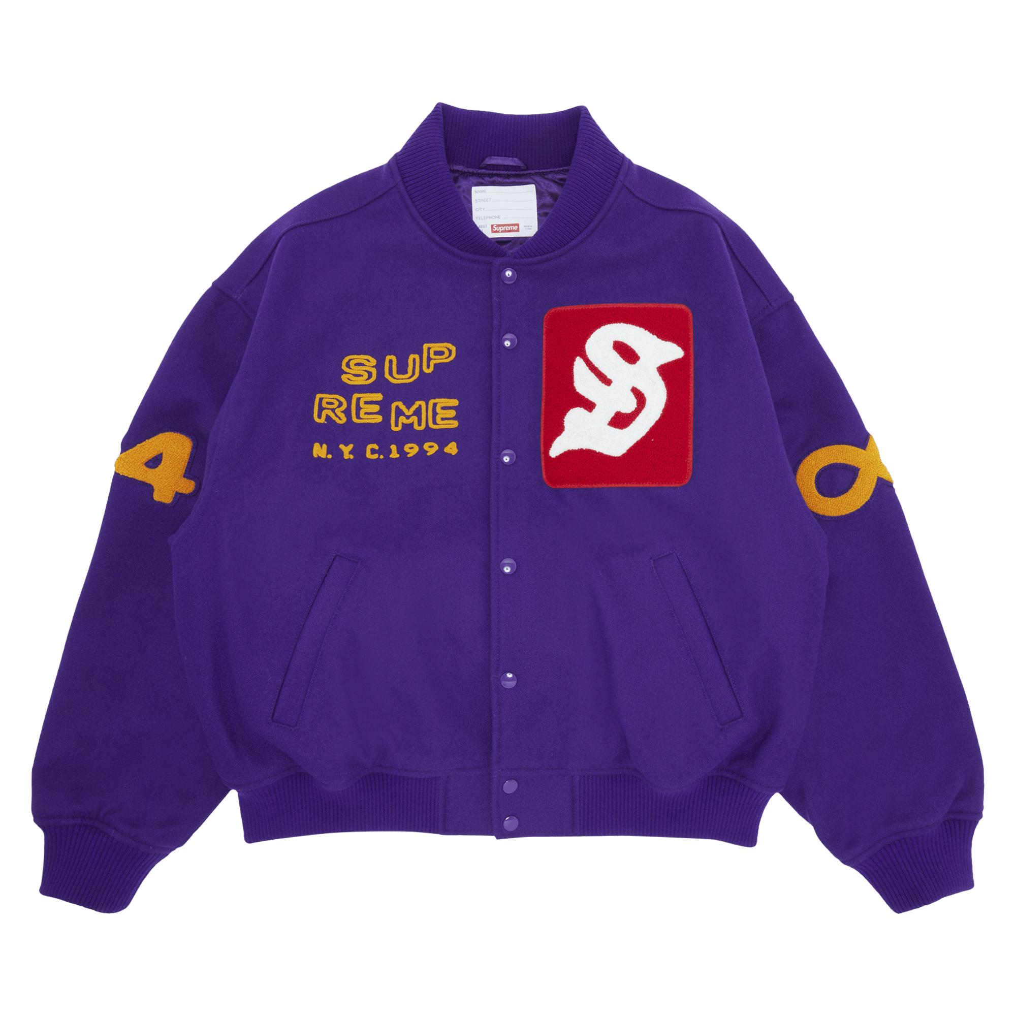 Supreme Tourist Varsity Jacket 'purple' for Men | Lyst