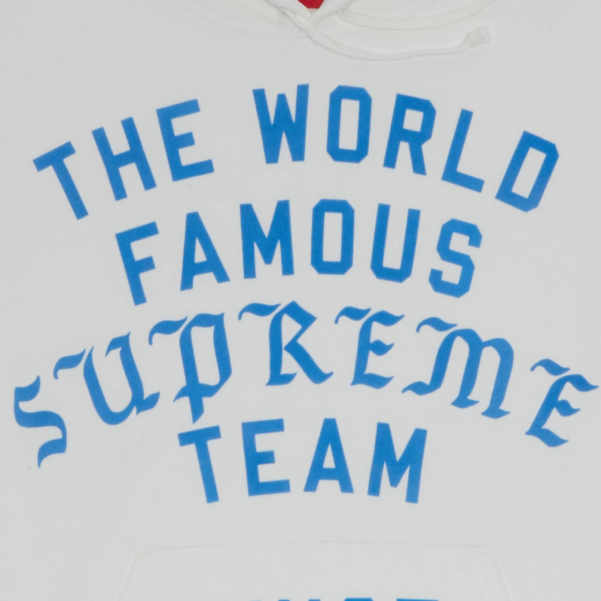 上質で快適 Supreme Team Flocked 最も優遇 Hooded Sweatshirt Flocked M Team - www