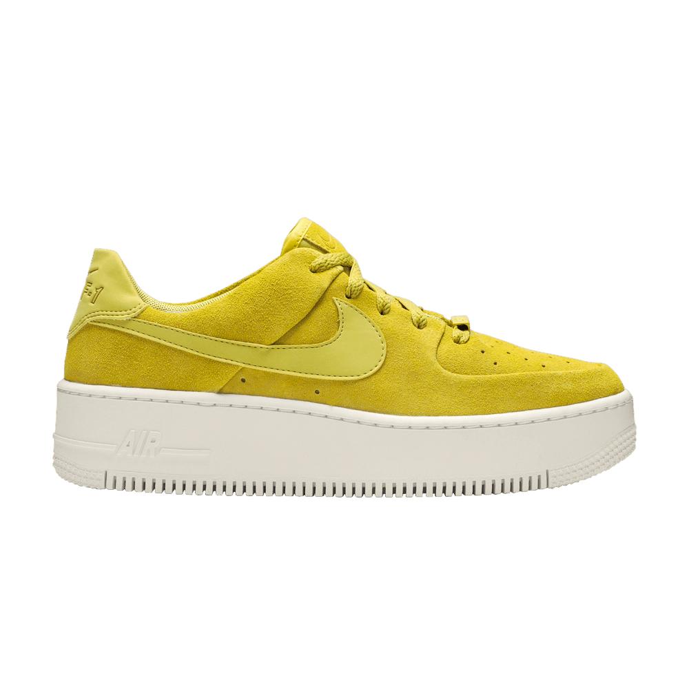 nike yellow air force 1 sage low sneakers