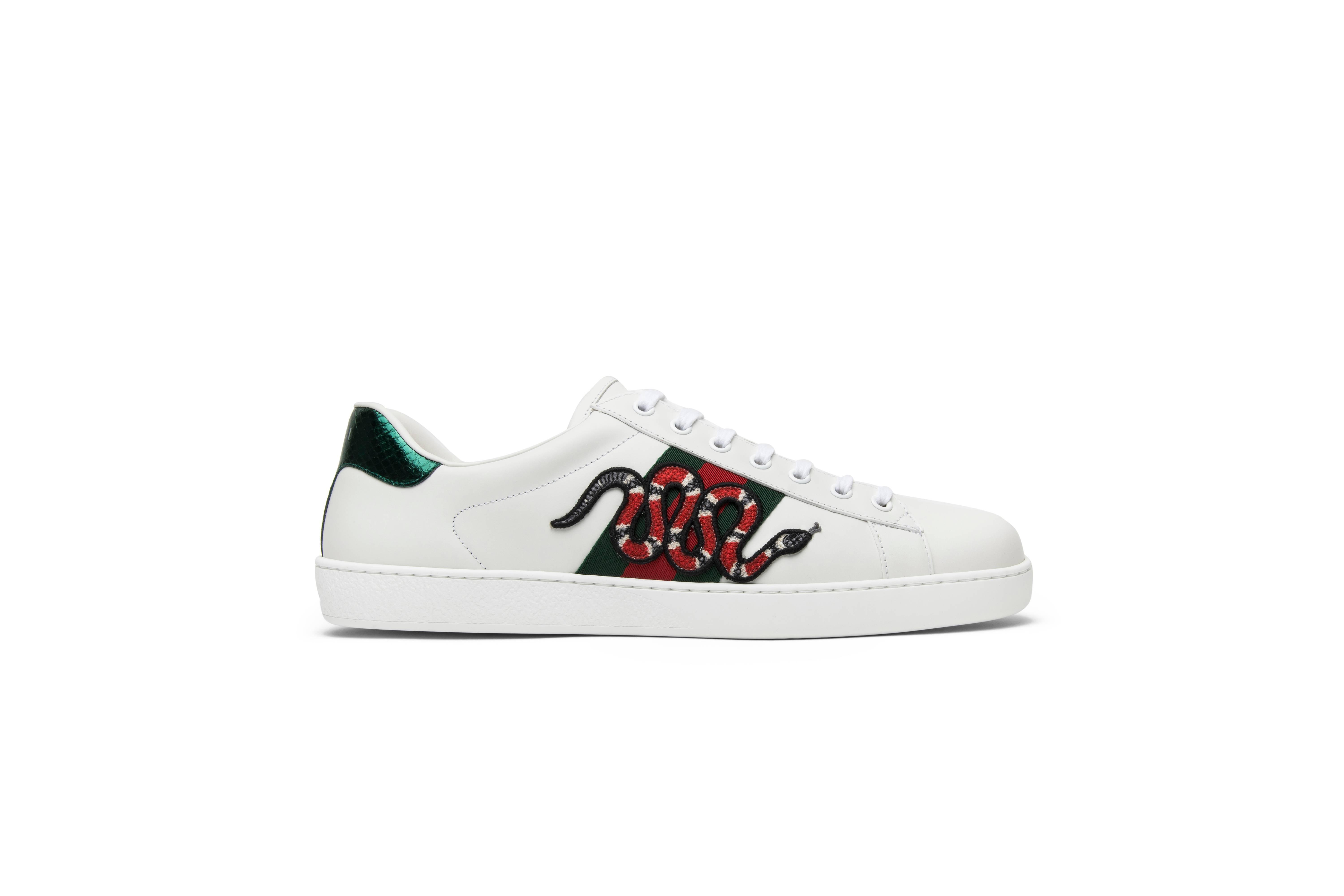 gucci ace snakeskin