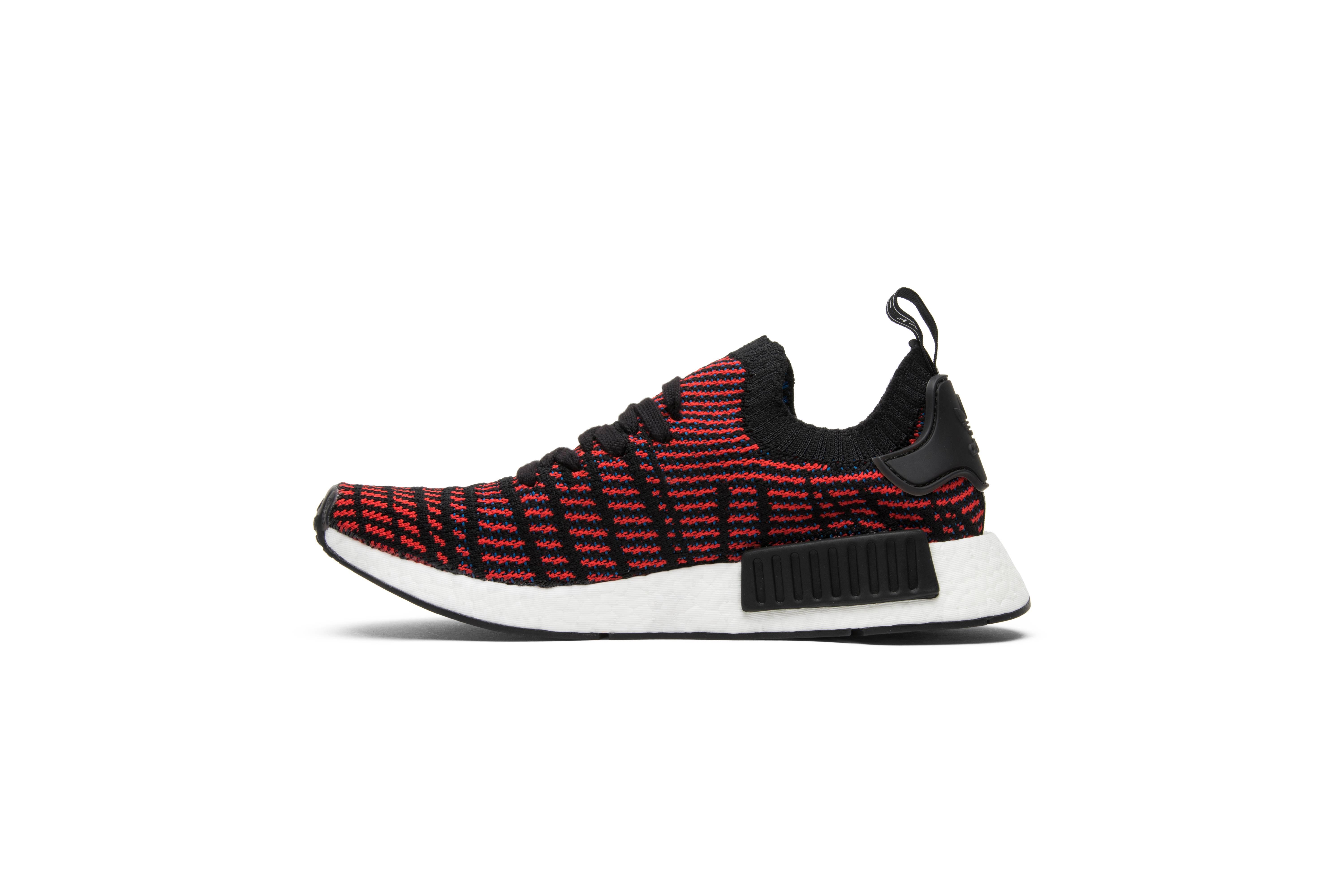 nmd r1 stlt black red