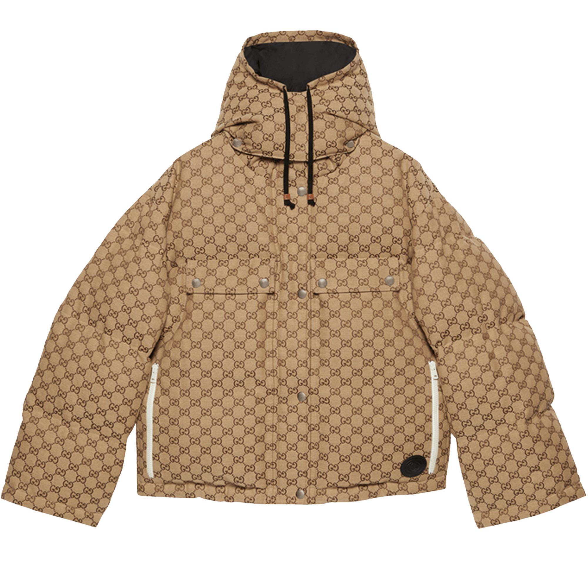 Gucci GG Puffer Jacket 'camel/ebony' in Natural | Lyst