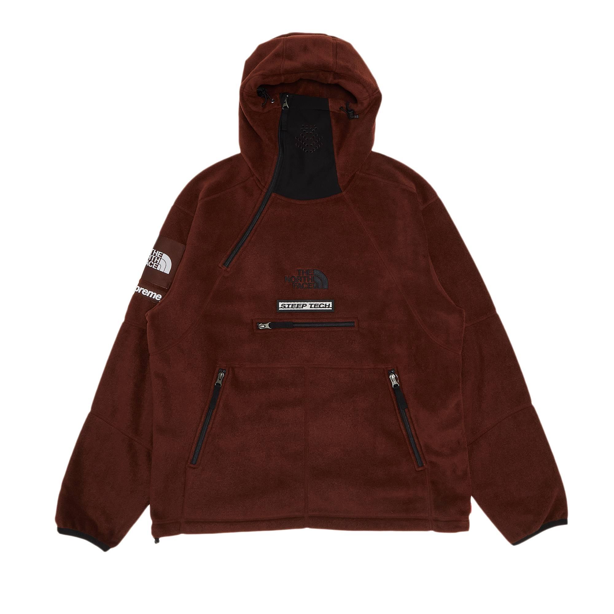 Supreme X The North Face Steep Tech Fleece Pullover 'brown' for