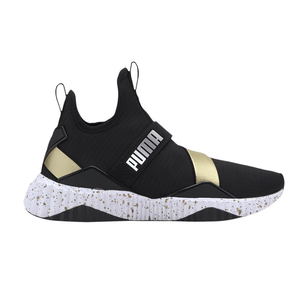 puma defy black and gold