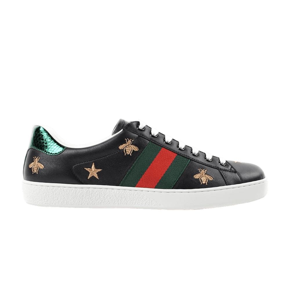 Gucci Ace Embroidered 'bees And Stars' in Black for Men | Lyst