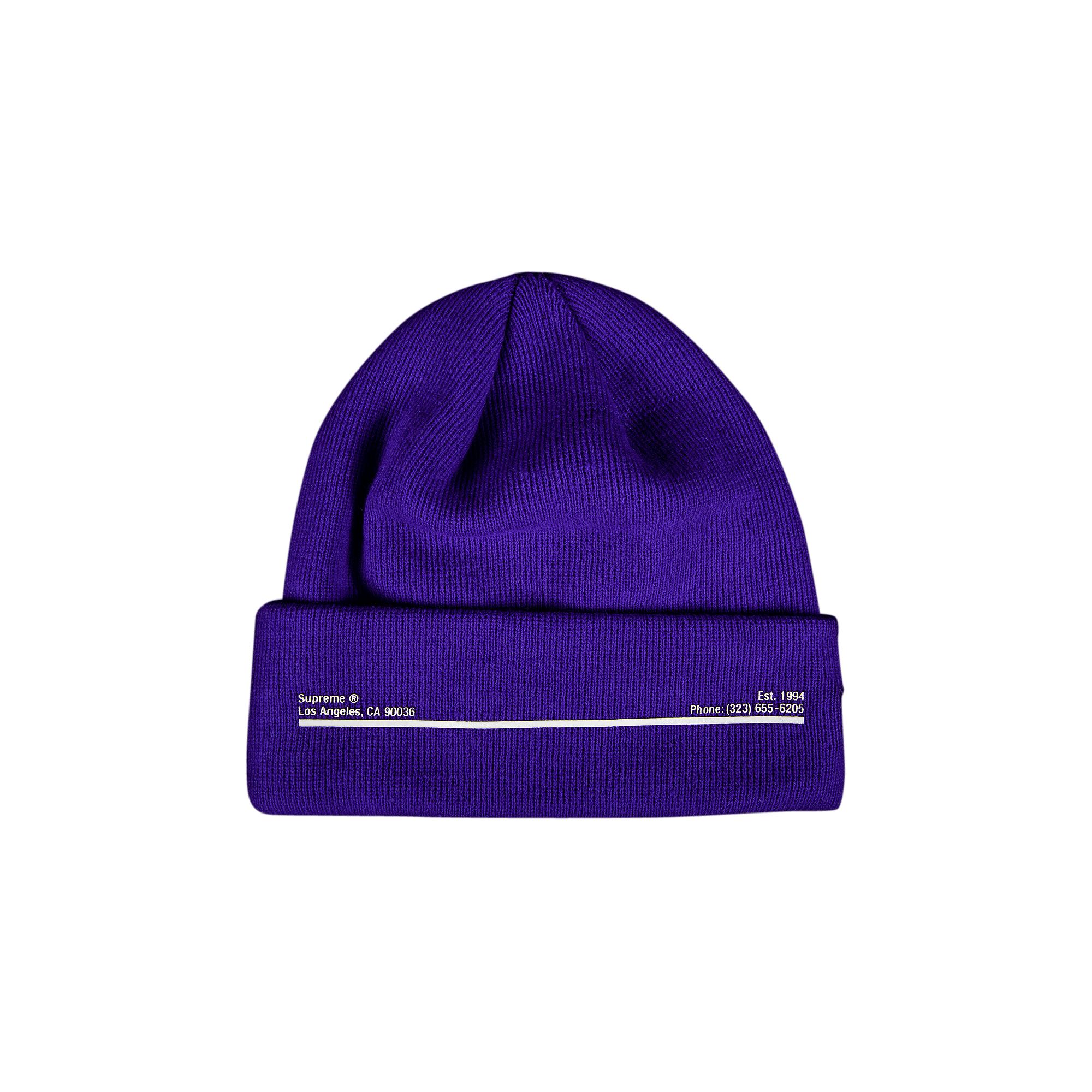 Supreme X New Era Shop Beanie - Los Angeles 'purple' for Men | Lyst