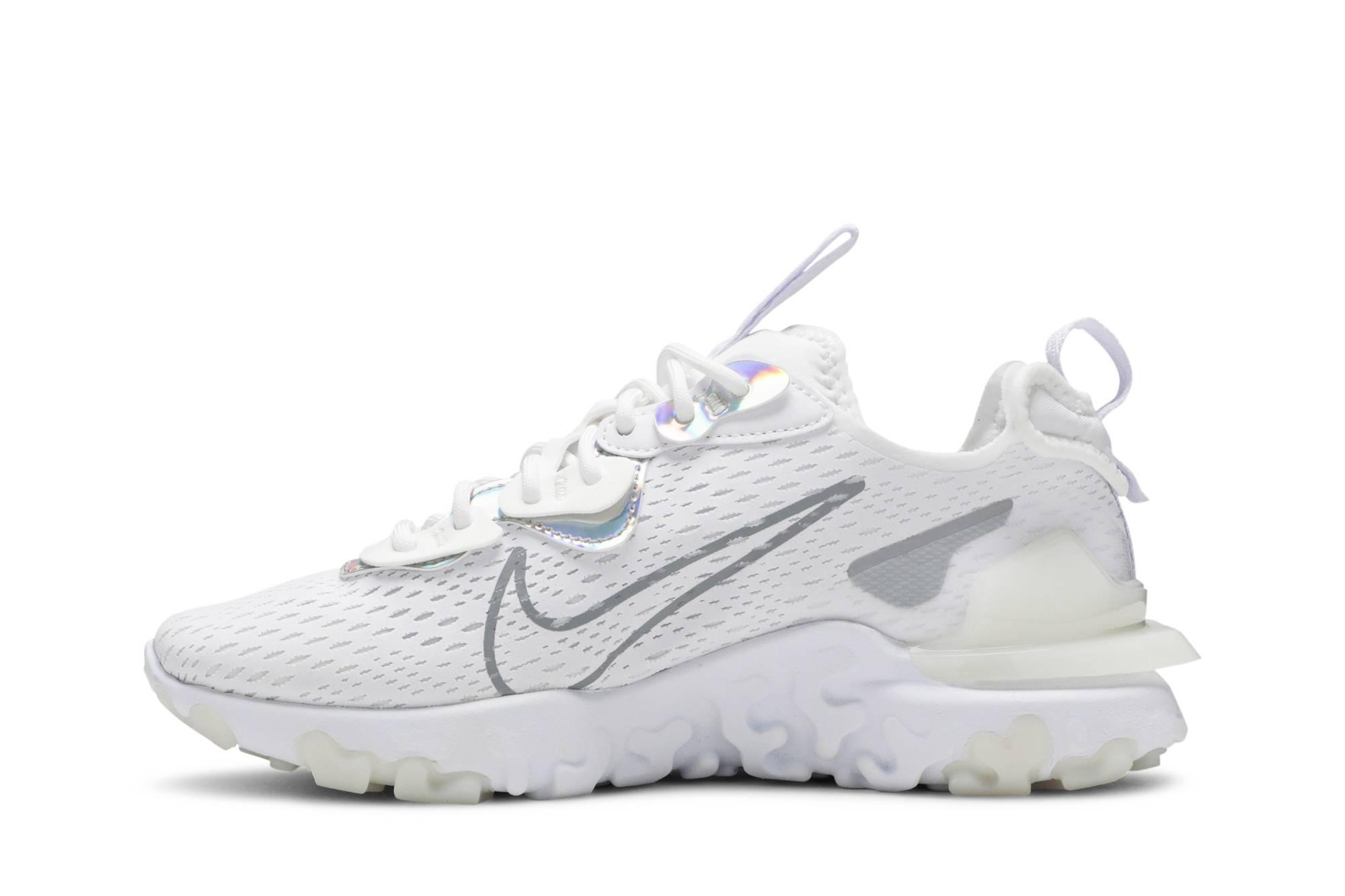 nike react vision trainers in off white and multi brights