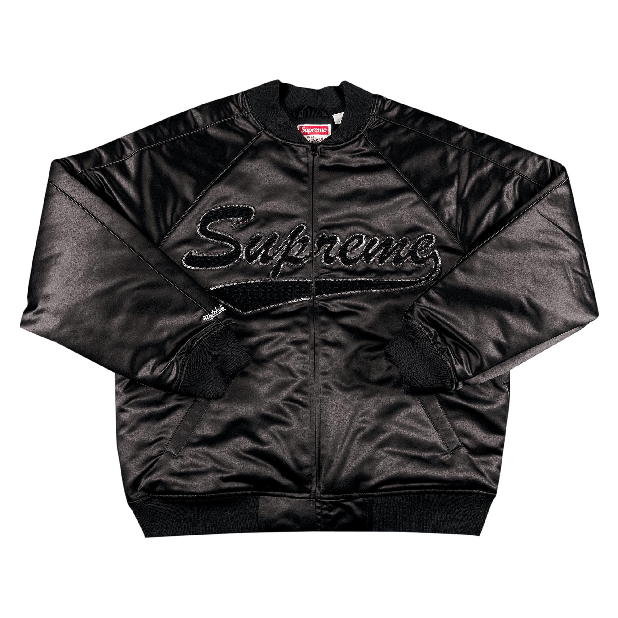 Supreme X Mitchell & Ness Sequin Logo Varsity Jacket 'black' for Men | Lyst