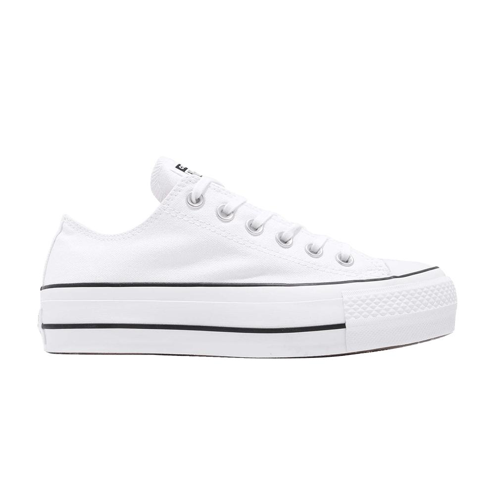 white platform converse low top