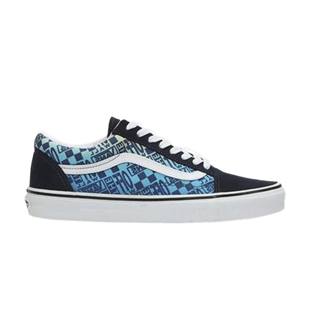 blue flame vans old skool