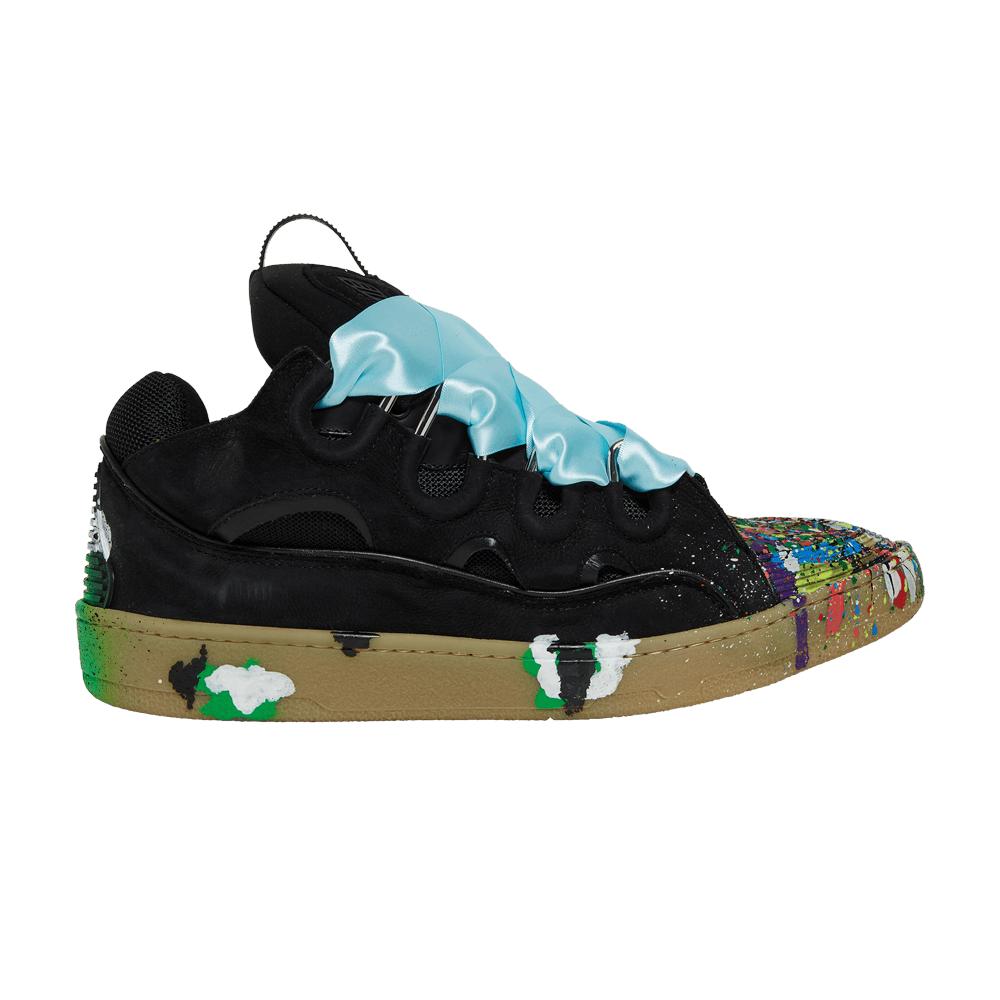 Lanvin Gallery Dept. X Curb Sneakers 'paint Drip - Black' in Blue for ...