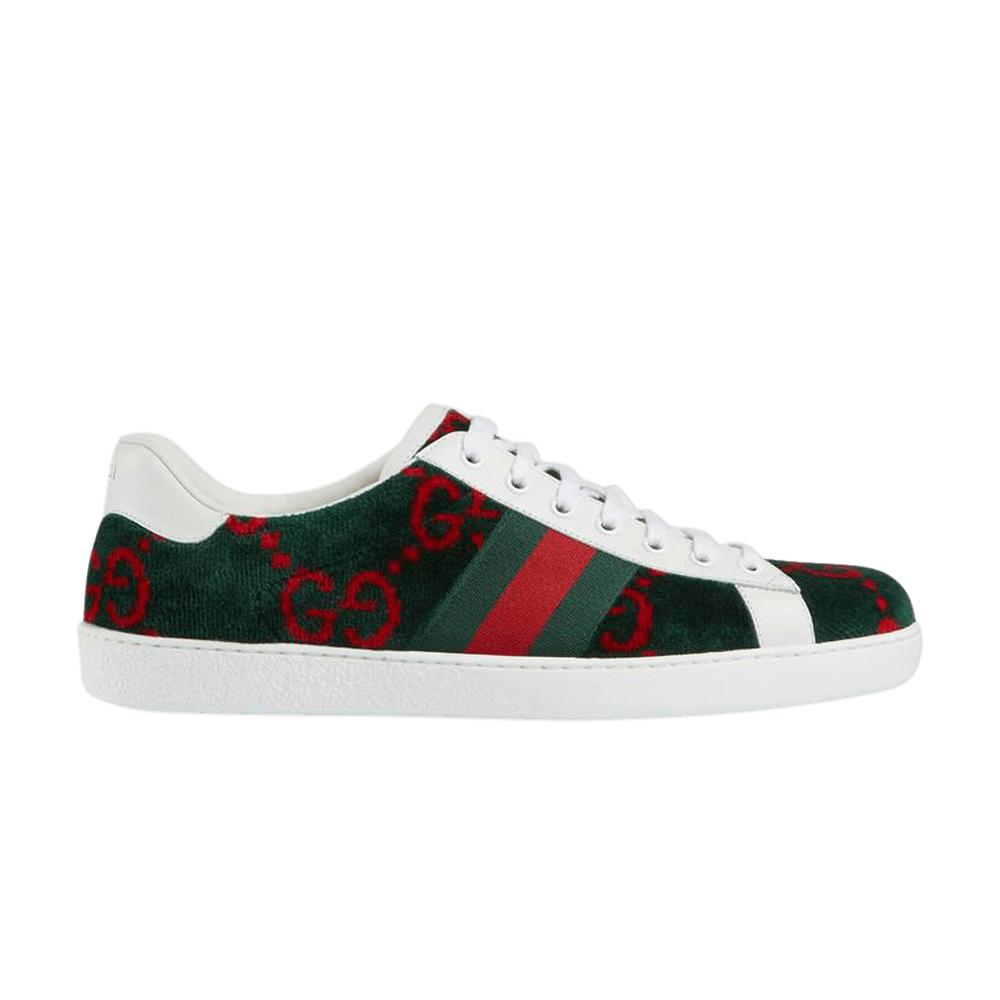 Gucci Ace GG Terry Cloth 'green' in Black for Men | Lyst