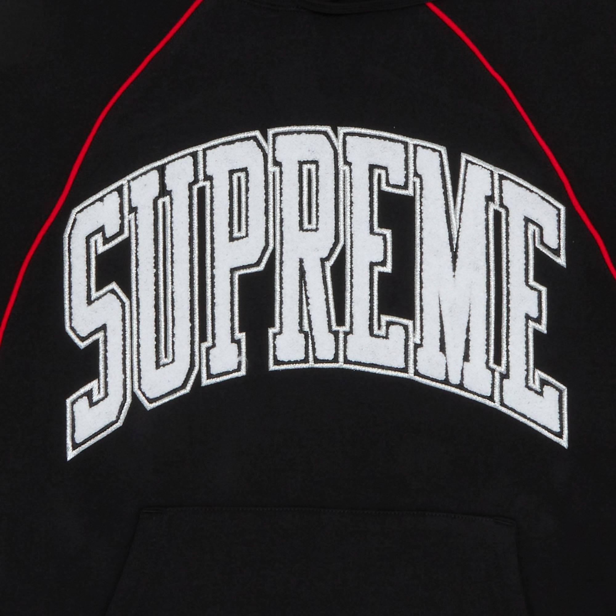 Supreme Boxy Piping Arc Hooded Sweatshirt 'black' for Men | Lyst
