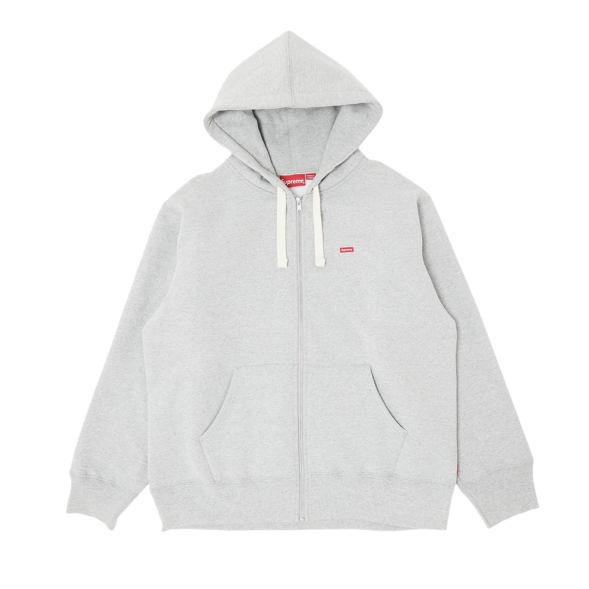 supreme small box logo zip up sweatshirt-