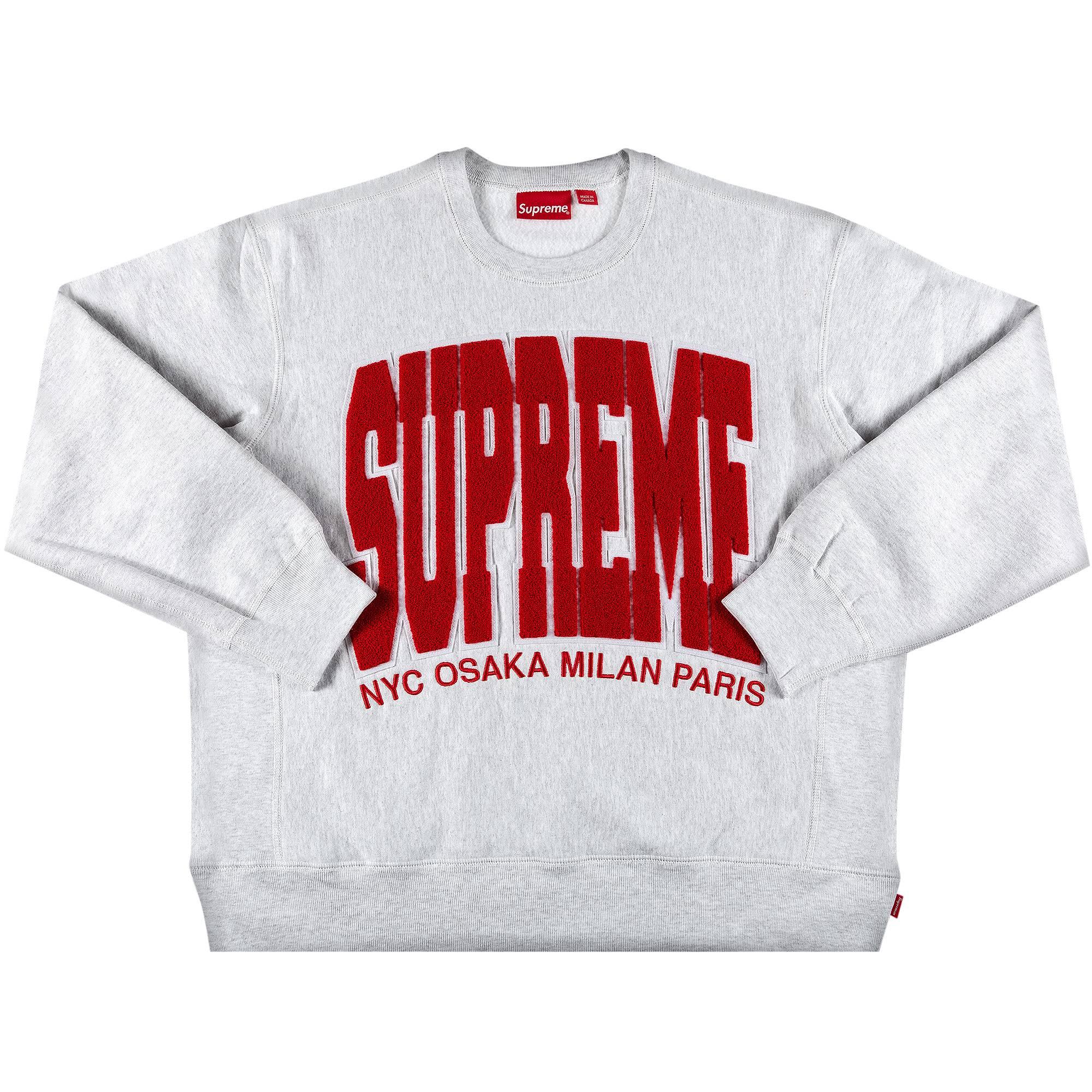 Supreme Cities Arc Crewneck 'ash Grey' in White for Men | Lyst