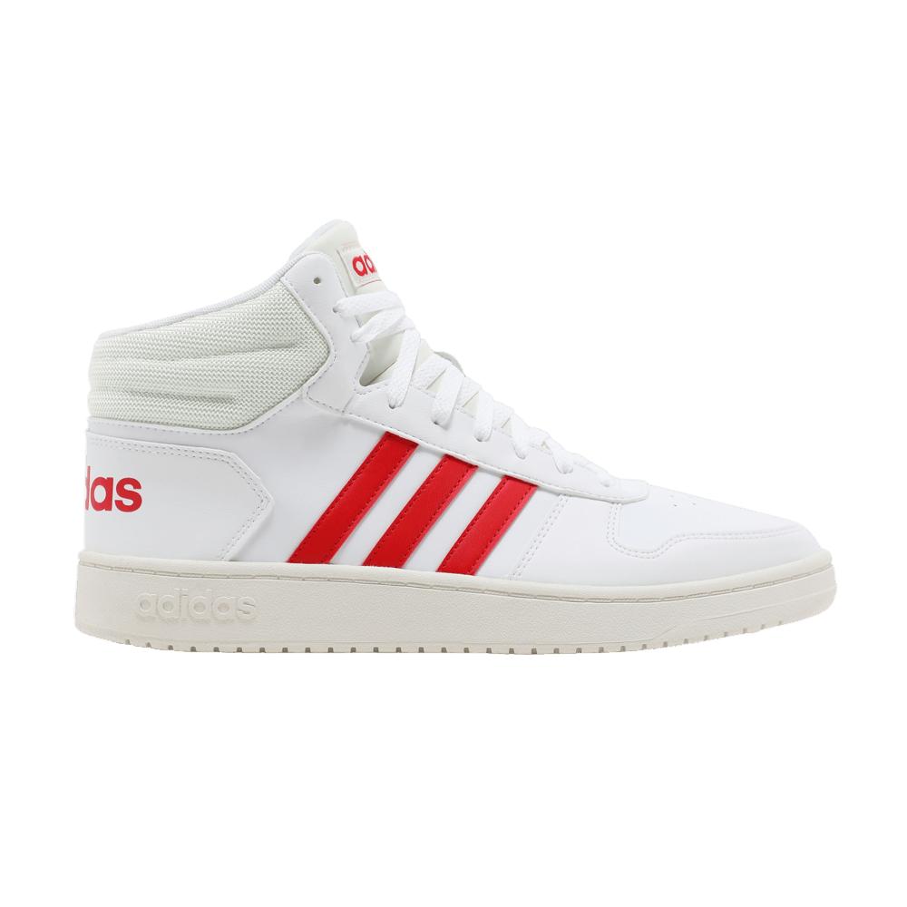 adidas Hoops 2.0 Mid 'white Vivid Red' for Men | Lyst