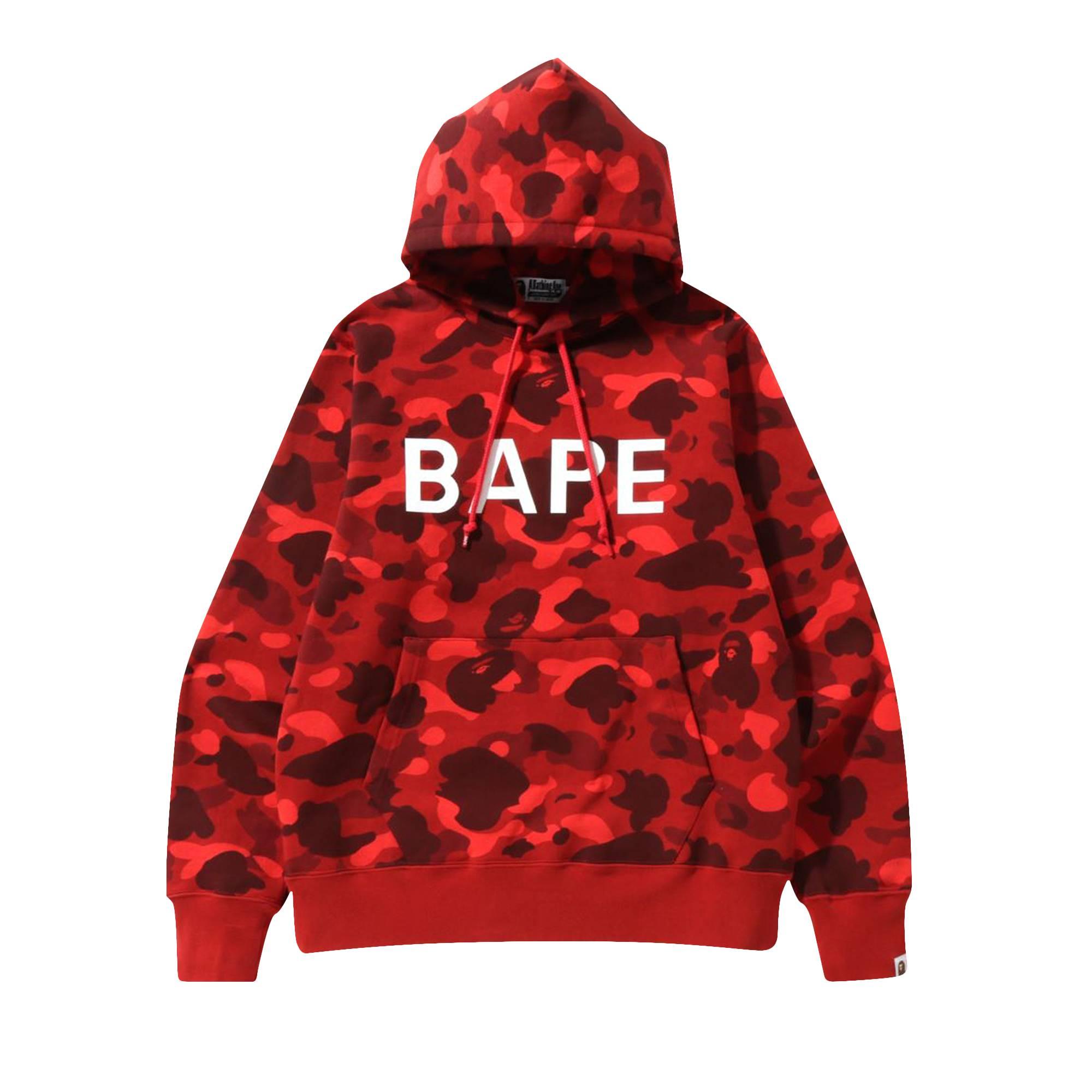 A Bathing Ape Color Camo Pullover Hoodie 'red' for Men | Lyst