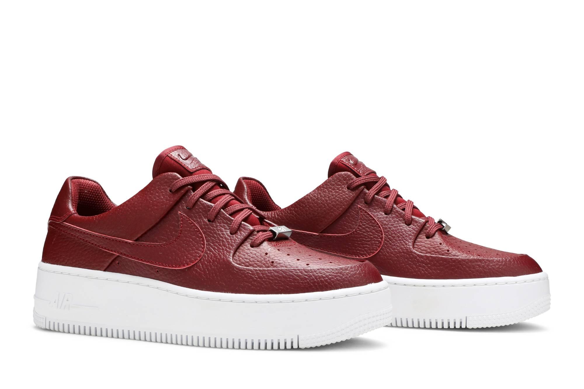 nike air force 1 sage low red