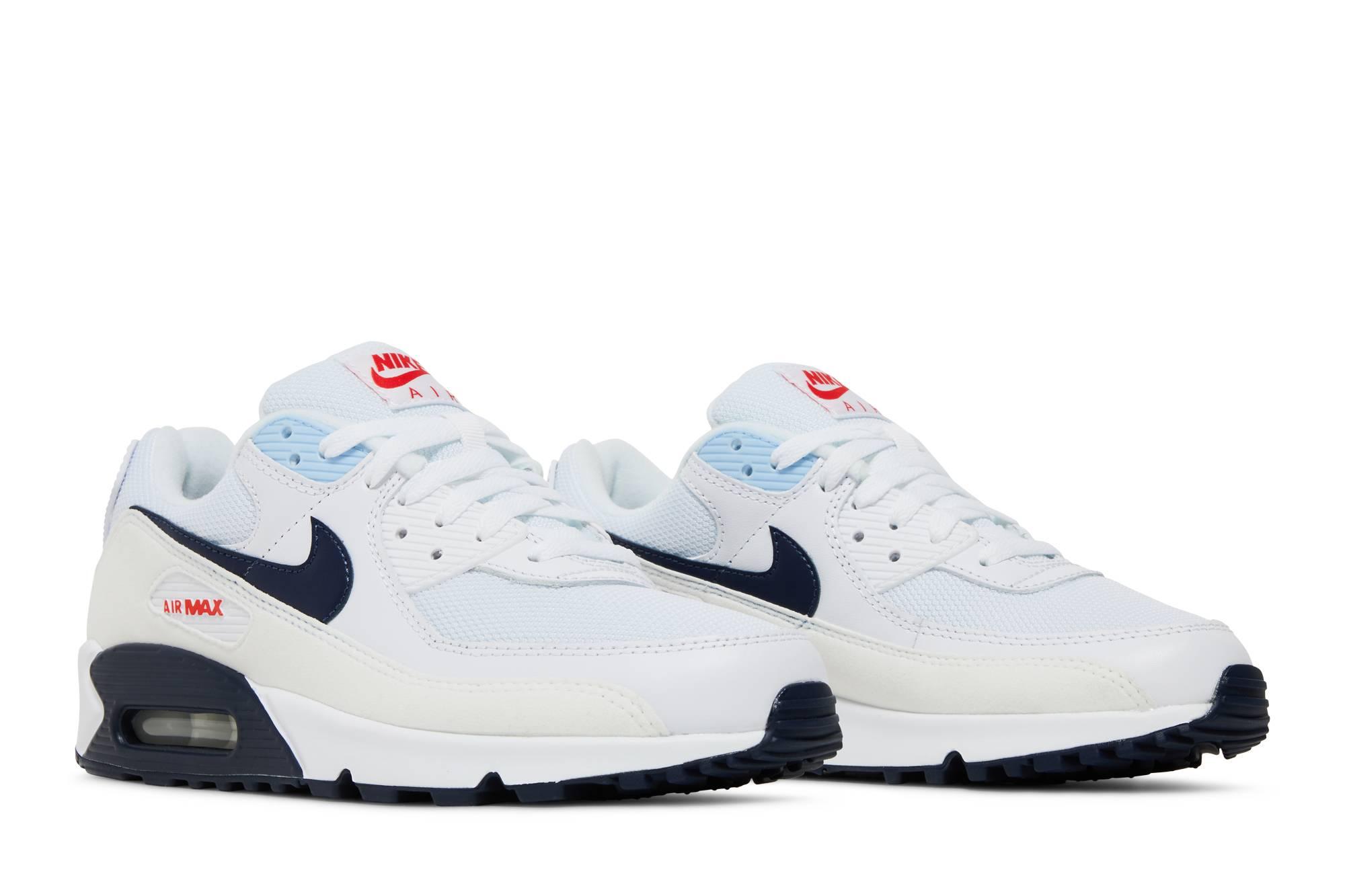Nike Air Max 90 'white Midnight Navy' for Men | Lyst