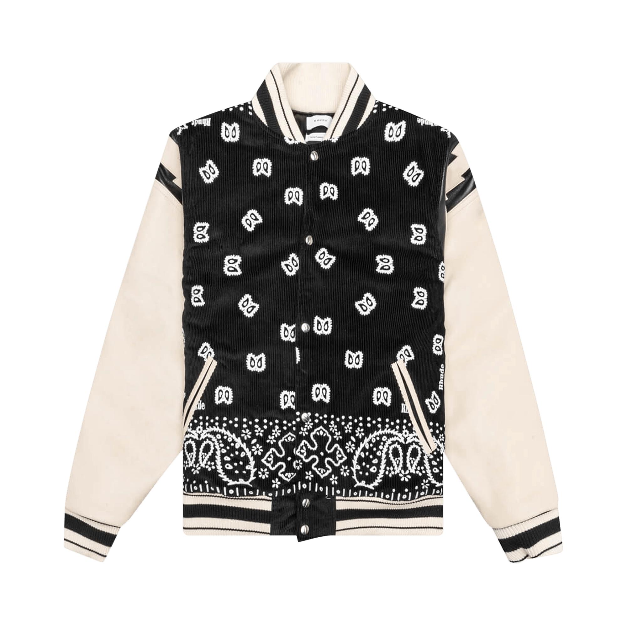 Rhude Bandana Bomber Jacket 'black/white' for Men Lyst