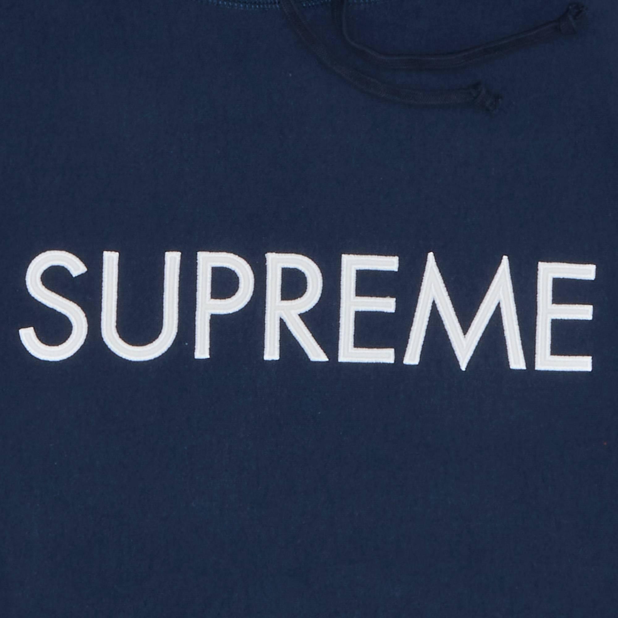 Supreme Capital Hooded Sweatshirt navy-