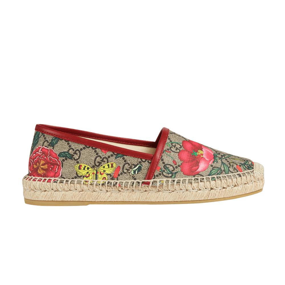 Gucci GG Supreme Espadrilles 'floral' in Red | Lyst