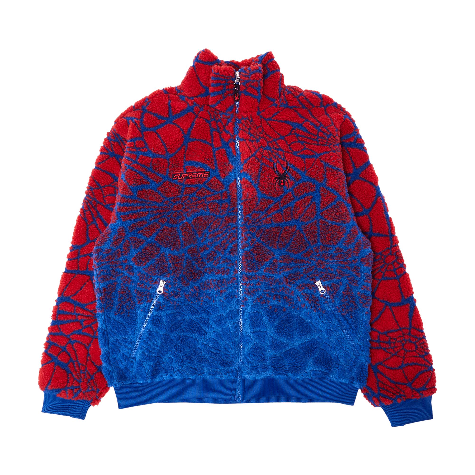 Supreme X Spyder Web Polar Fleece Jacket 'royal' in Red for Men | Lyst