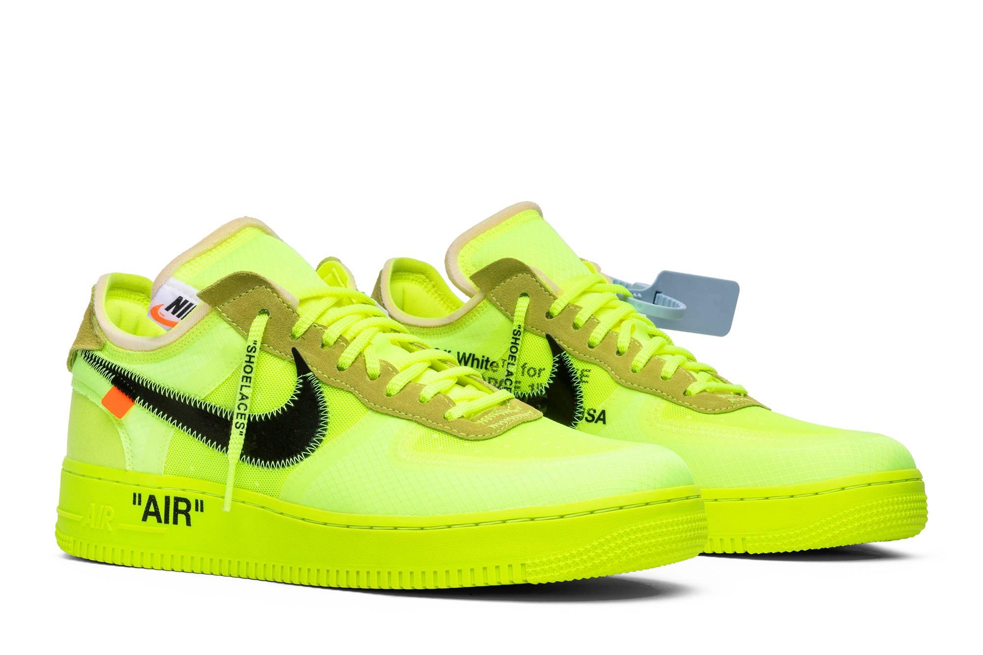 NIKE X OFF-WHITE The 10: Air Force 1 Low 'off-white Volt' Shoes in Yellow  for Men | Lyst