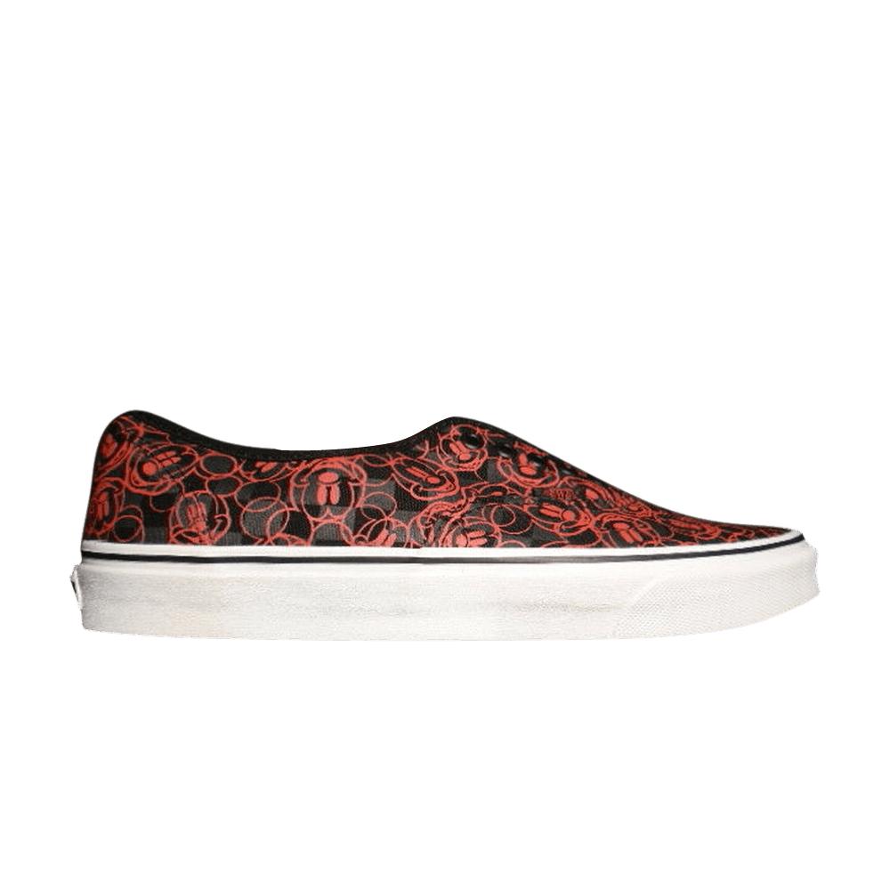 Vans Disney X Authentic 'mickey Mouse Checkerboard' in Red for Men | Lyst