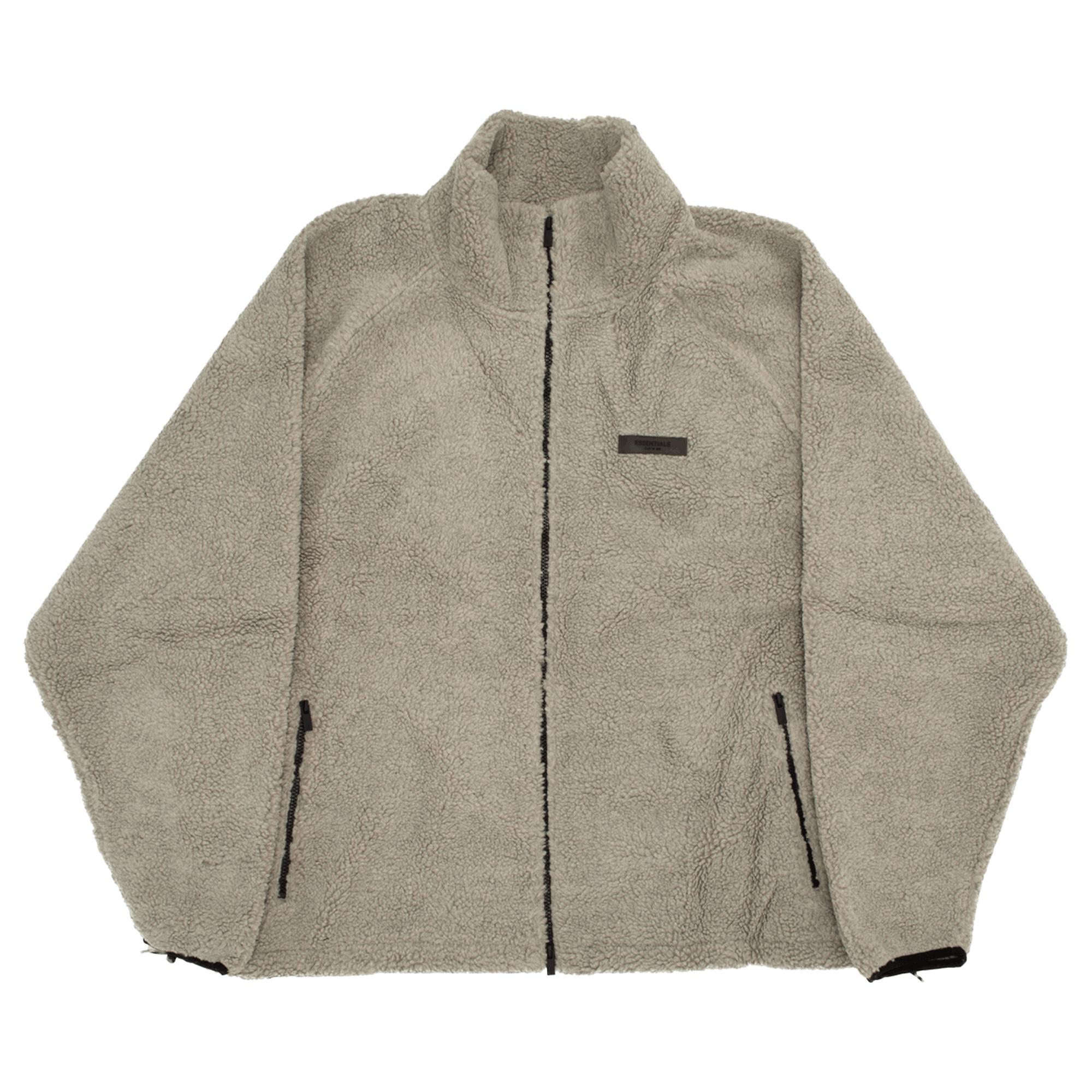 Fear of God ESSENTIALS Polar Fleece Full Zip Jacket 'dark Oatmeal' in ...