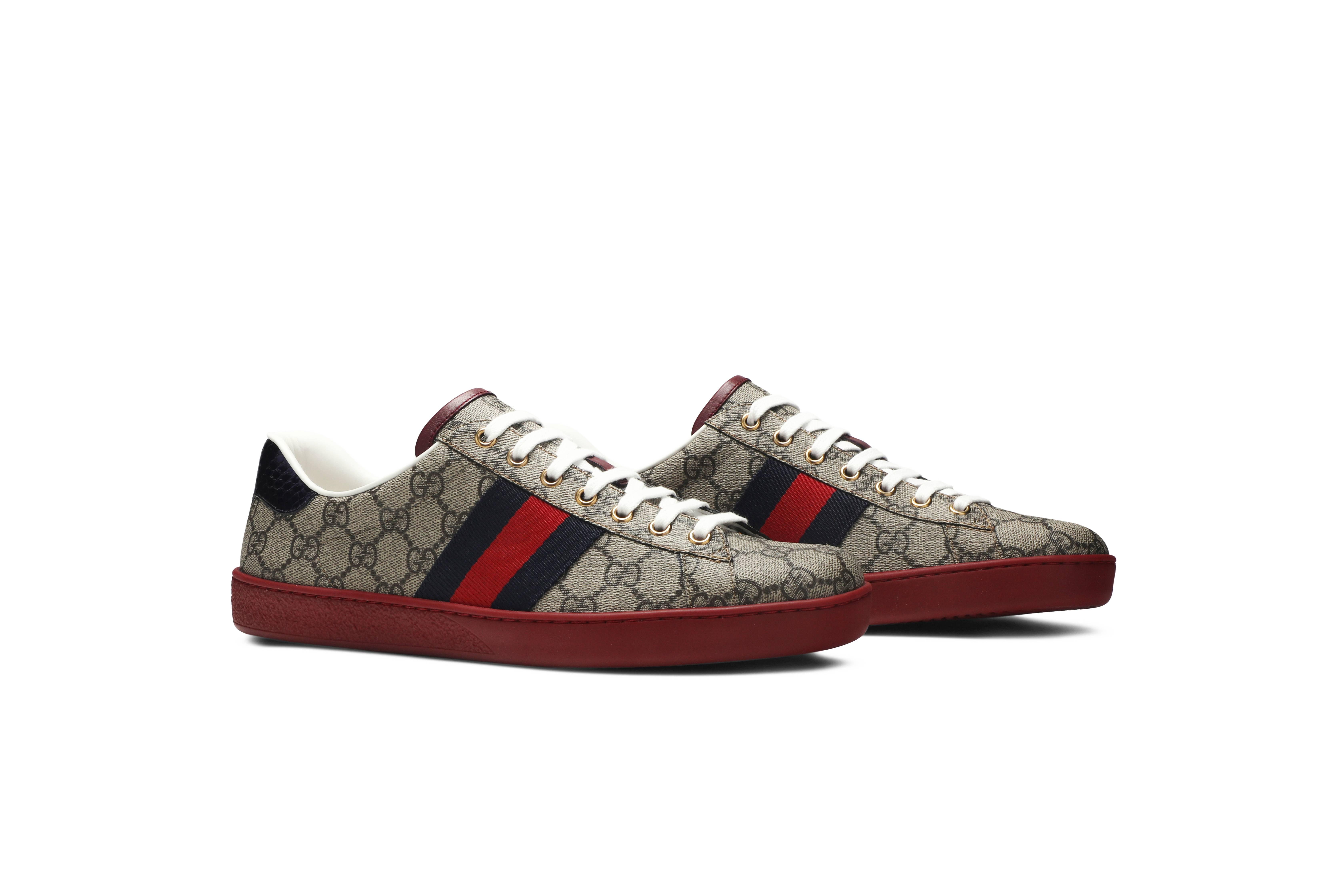 gucci pattern trainers