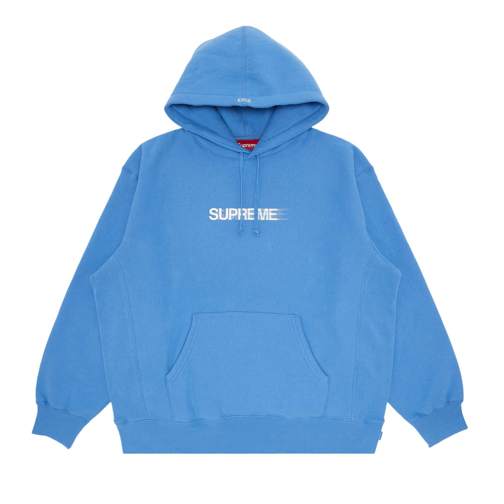 Supreme Motion Logo Hooded Sweatshirt 'light Blue' for Men | Lyst