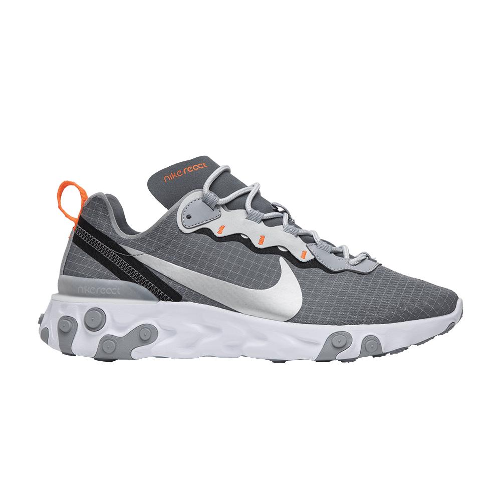 nike react element 55 cool grey hyper crimson