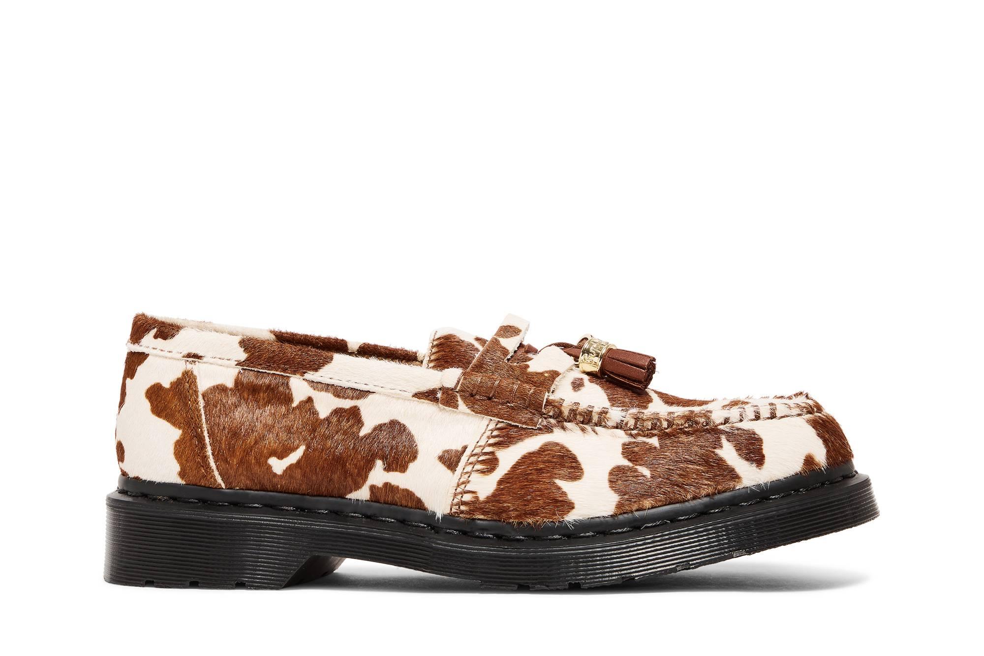 Dr. Martens Men's Brown Supreme X Penton Tassel Loafer 'cow Print'