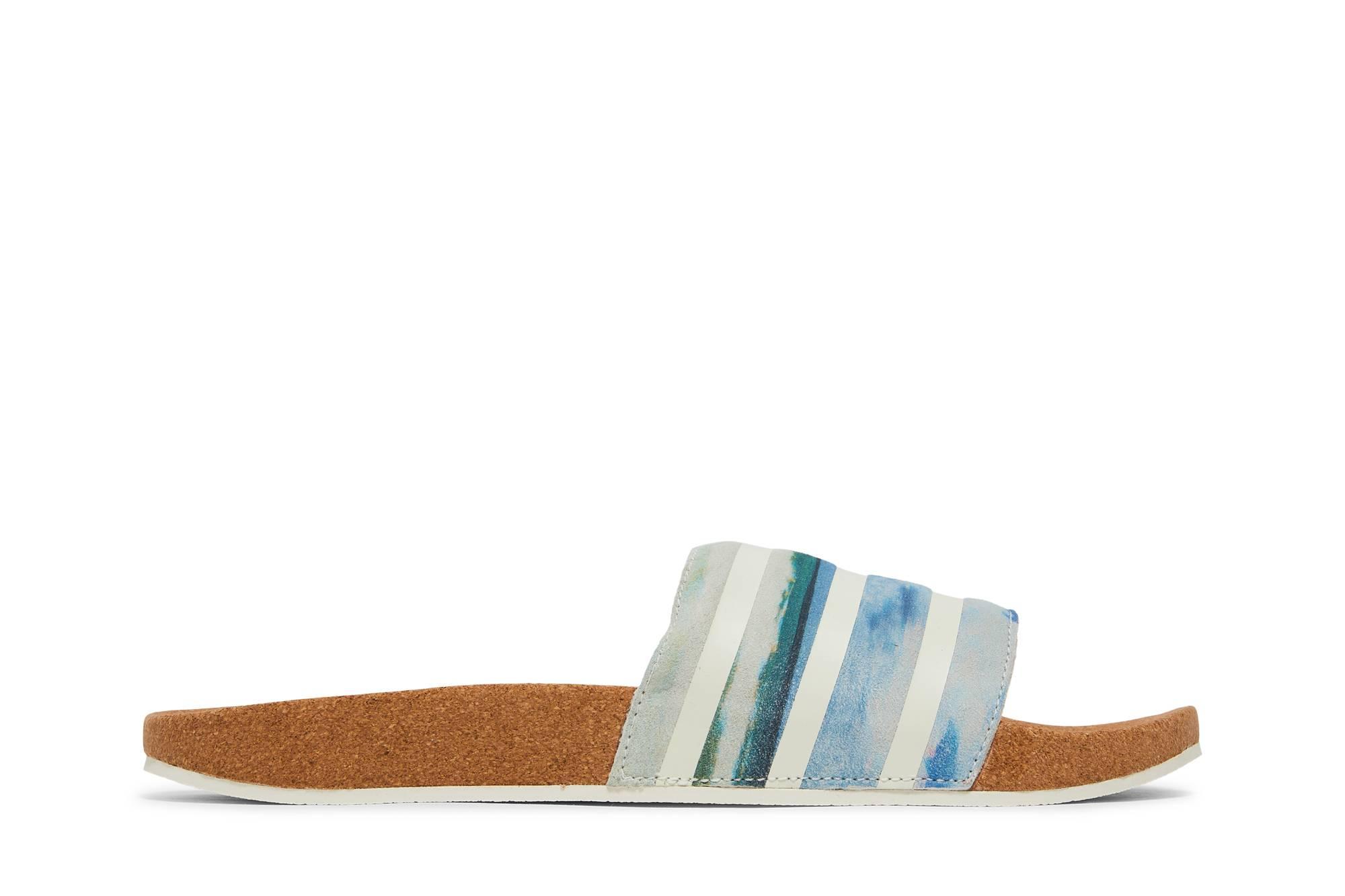 adidas Adilette Slides 'cork' in Blue for Men | Lyst