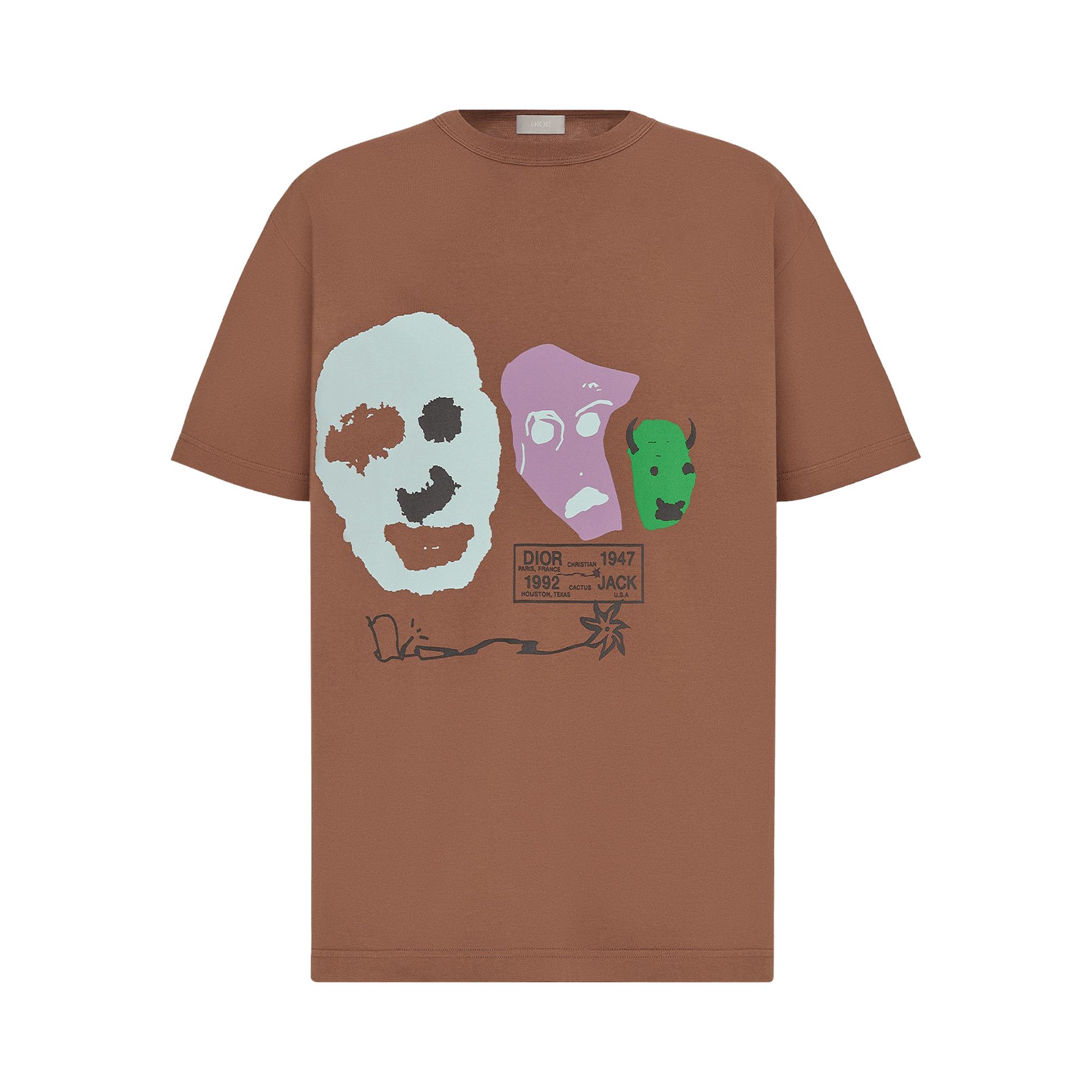 Dior X Cactus Jack Oversized T-shirt 'coffee Brown' for Men | Lyst